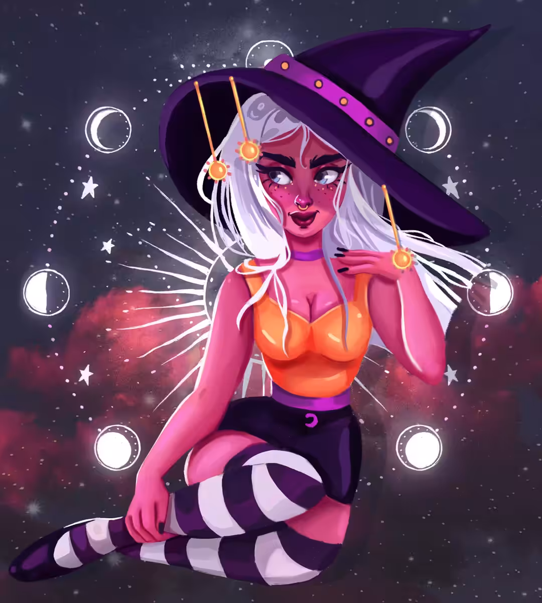 Fantasy Pin-Up 02 - Silver Witch