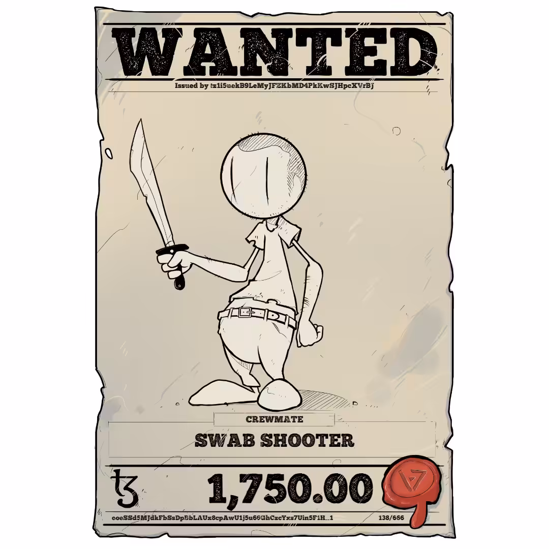 SWAB SHOOTER | TEZOS PIRATE 138/666