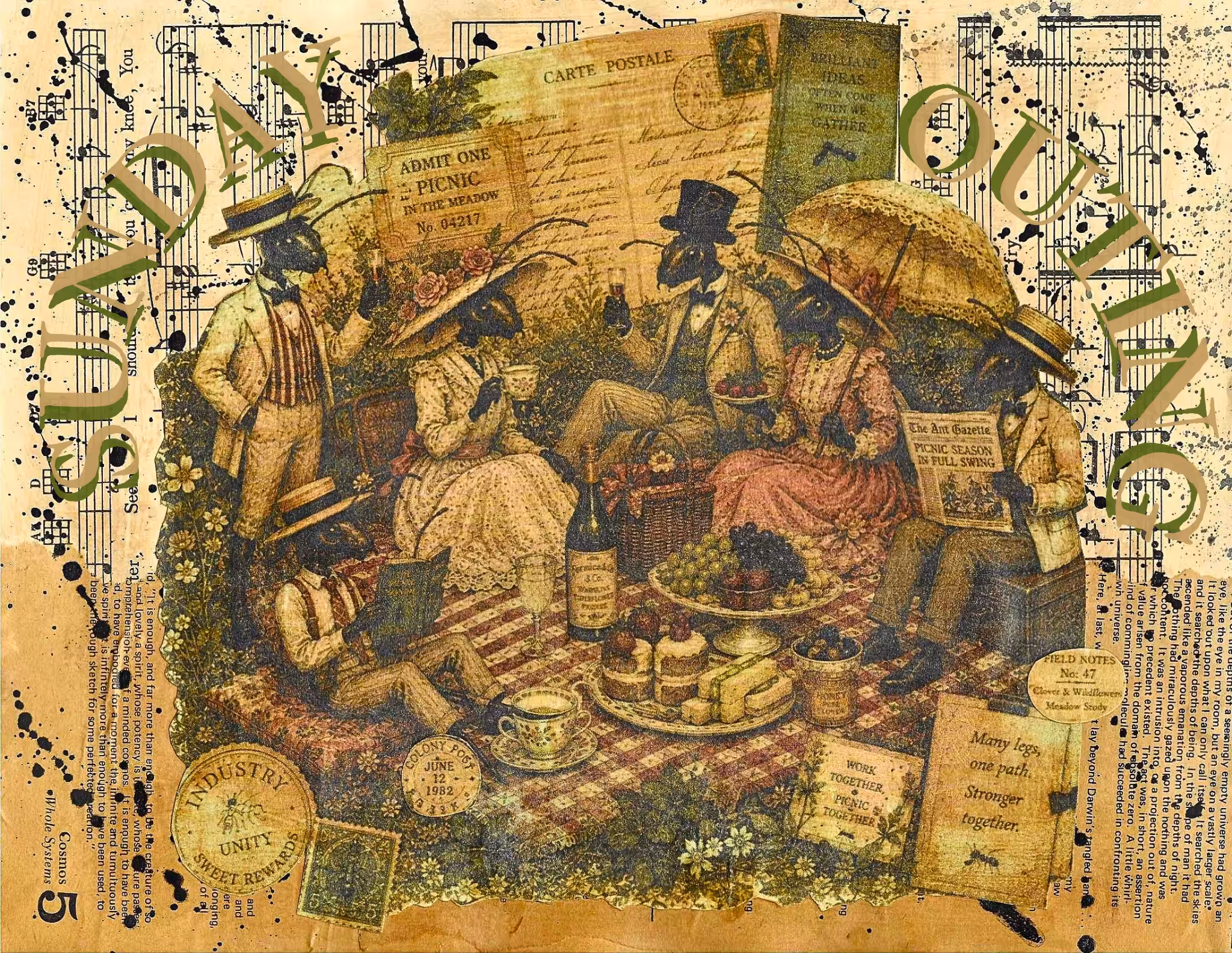Mixed Media Art: Sunday Outing