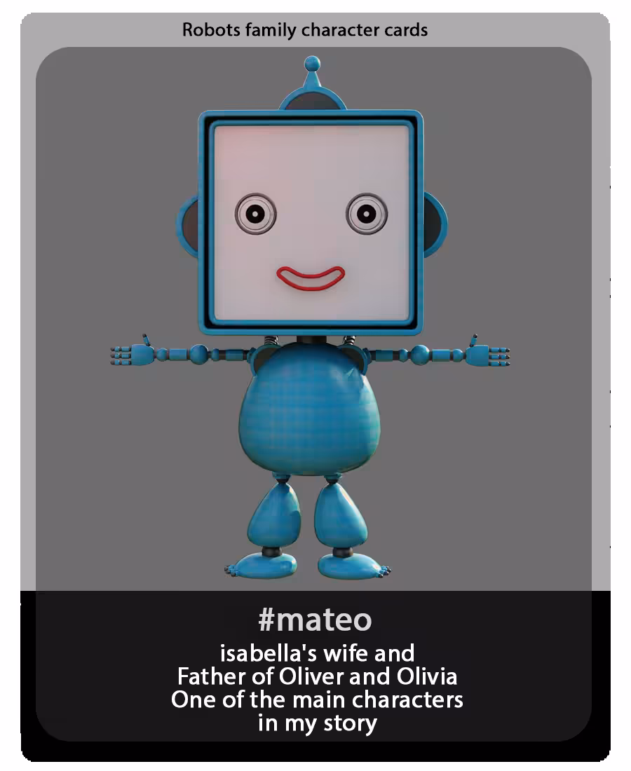 robots family character card #2 mateo