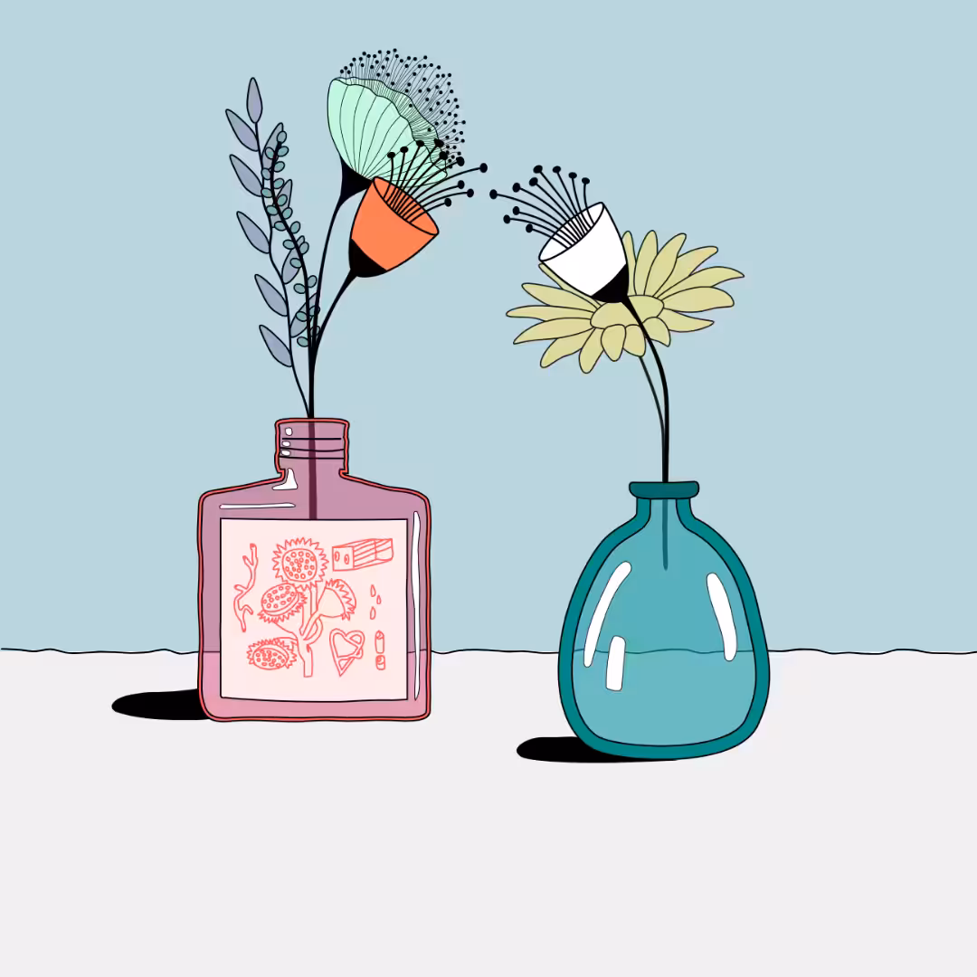 Flowers & Bottle #18