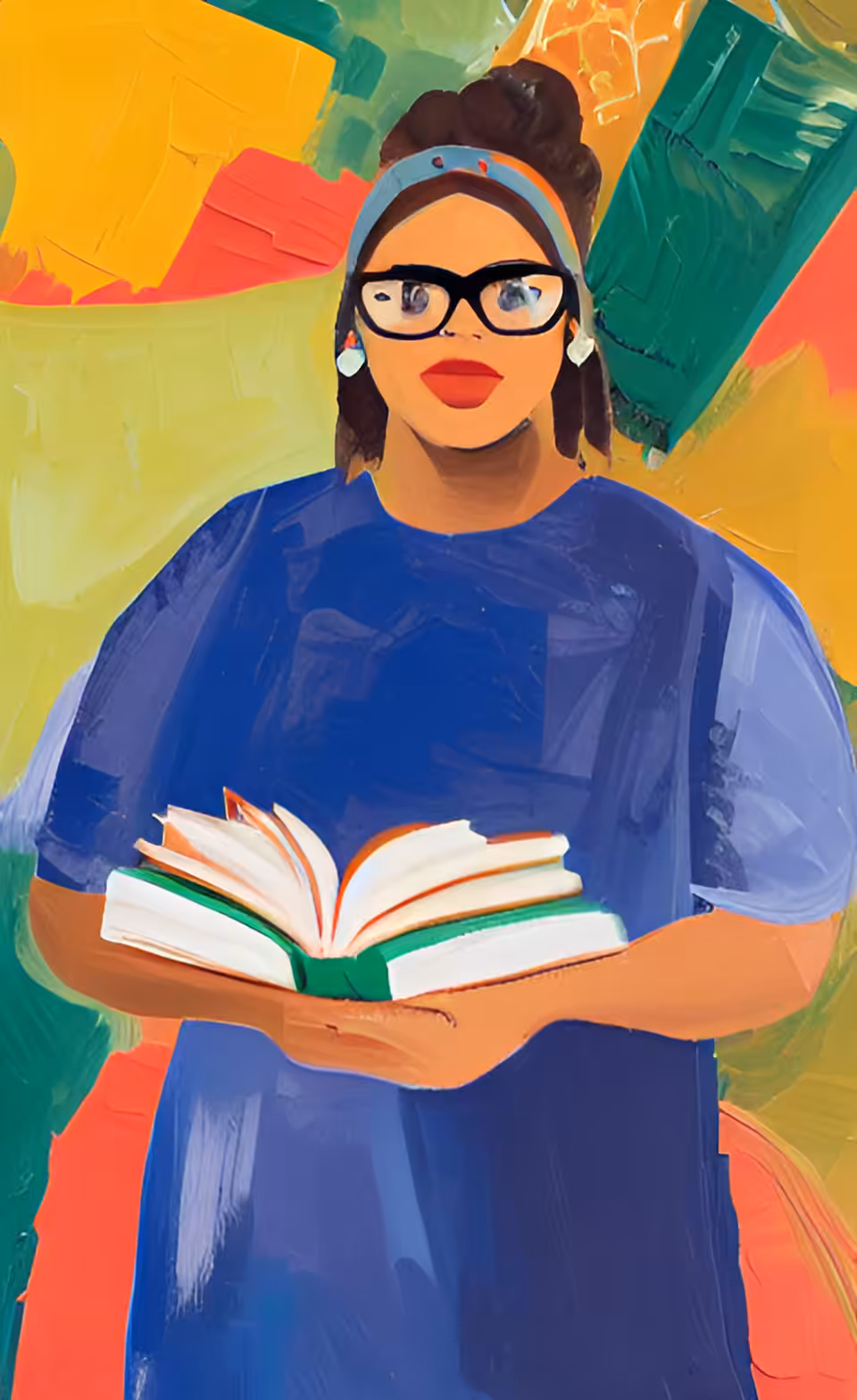 Chubby girl with glasses 3