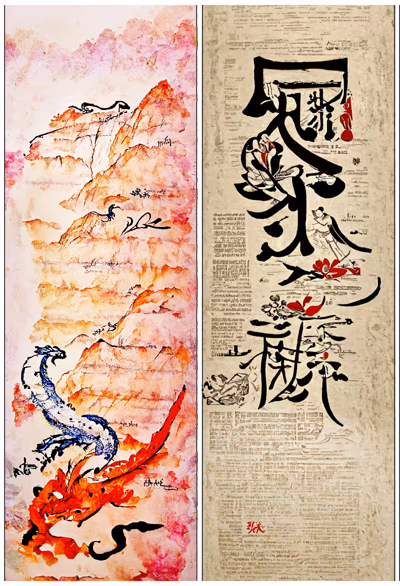 Asian classic dragon 001