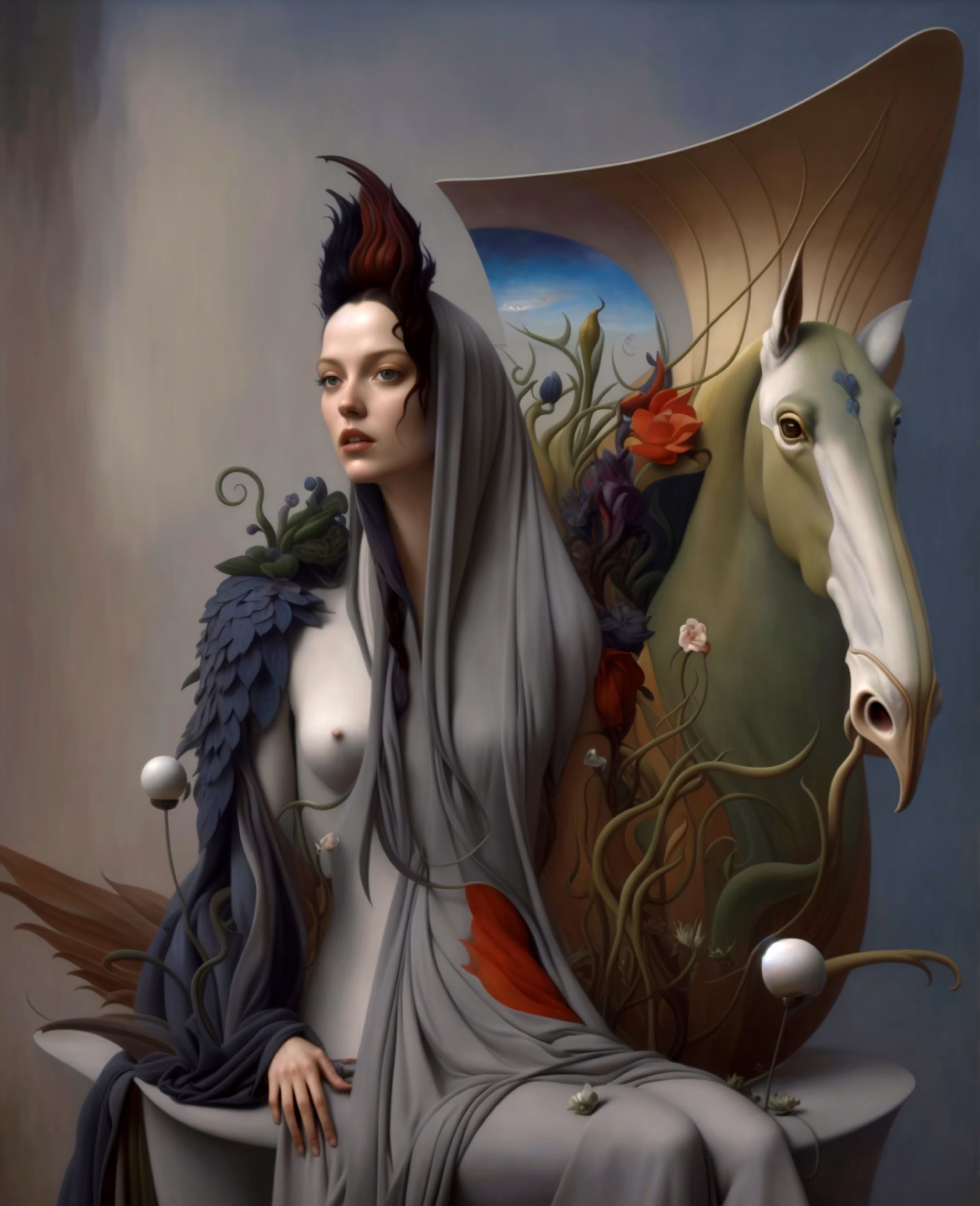 The NeverEnding Collection: Portrait of Woman with Horsehead