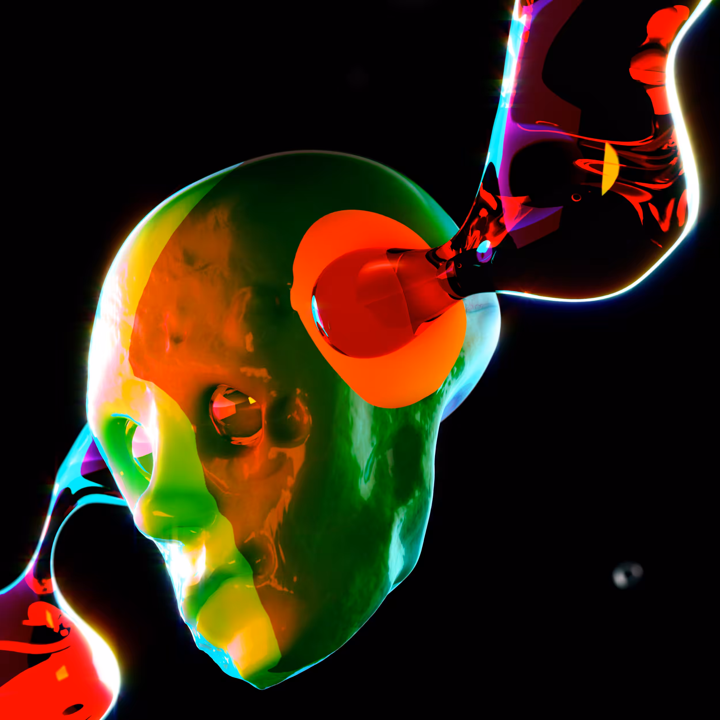 Erased Memories : Skull | Liquid Material