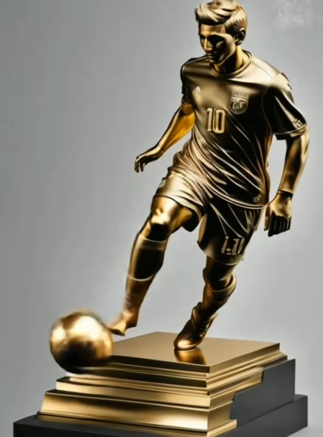 FAMOUS SCULPTURES: Happy 37th Birthday, Leo Messi! - Gold sculpture