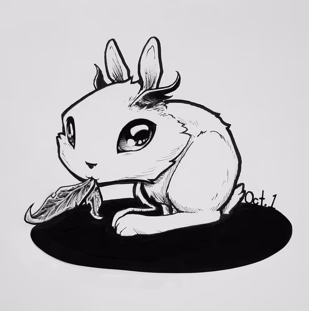 Inktober Jackalope #1