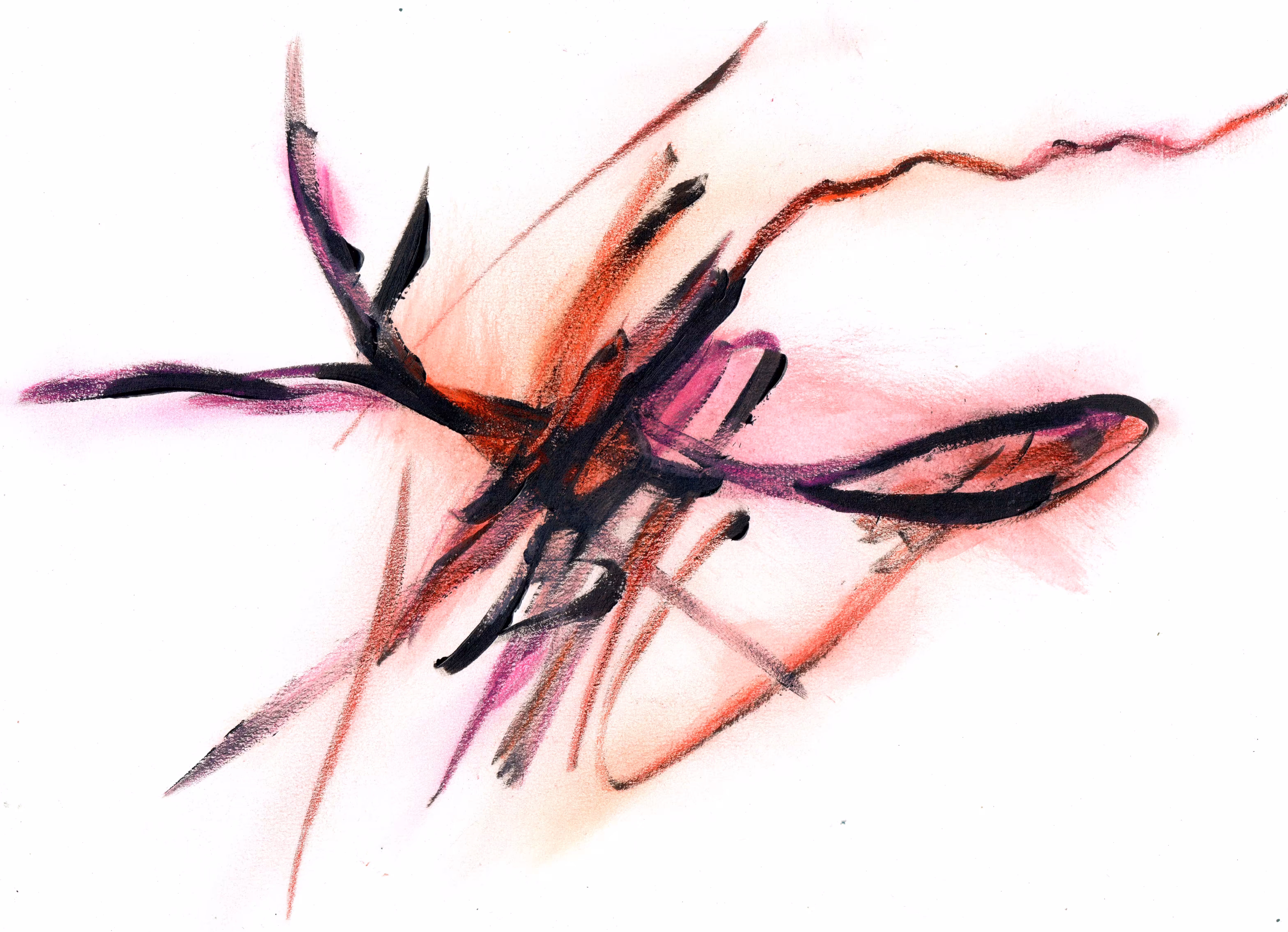 Abstract in Reds and Black