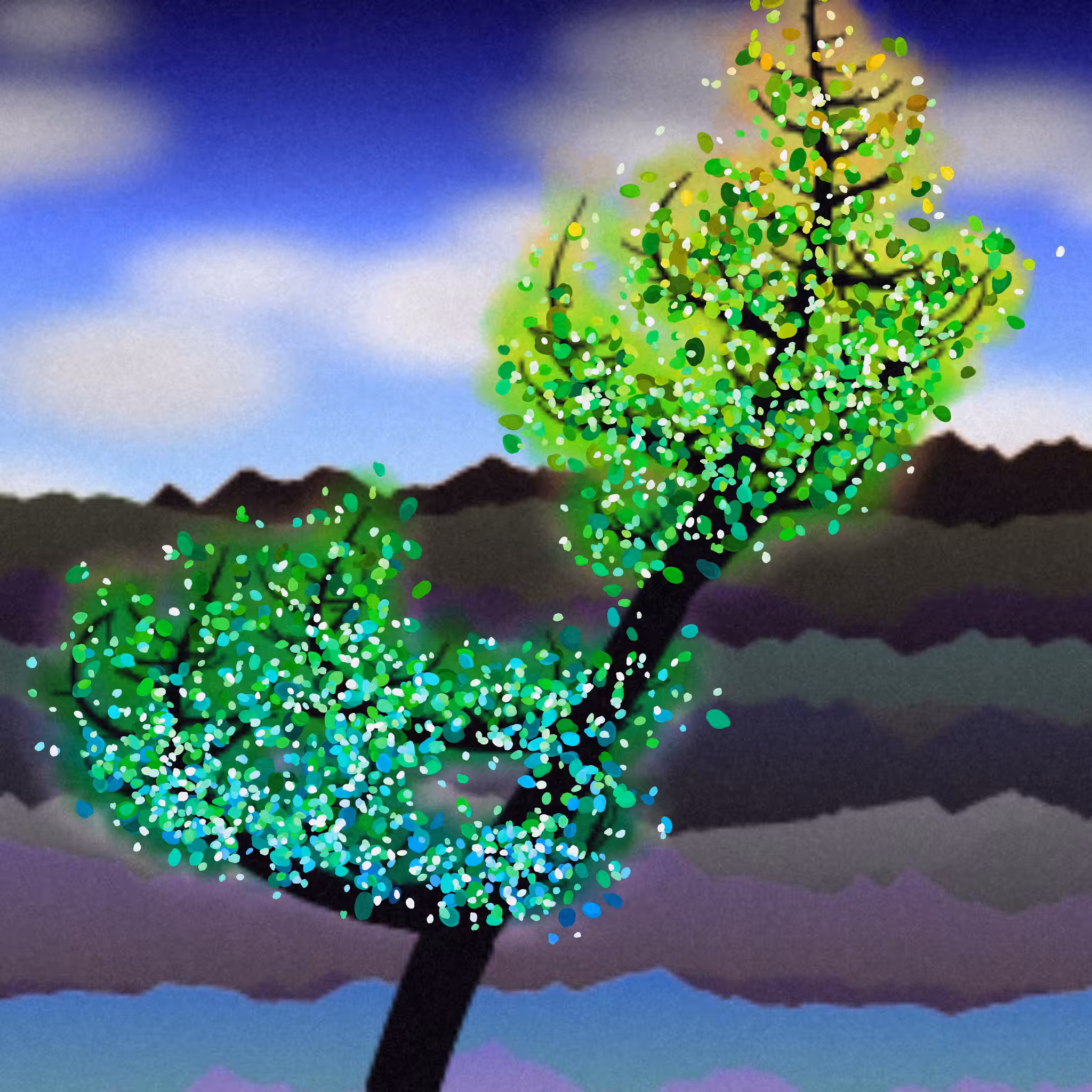 Dithered Branches #123