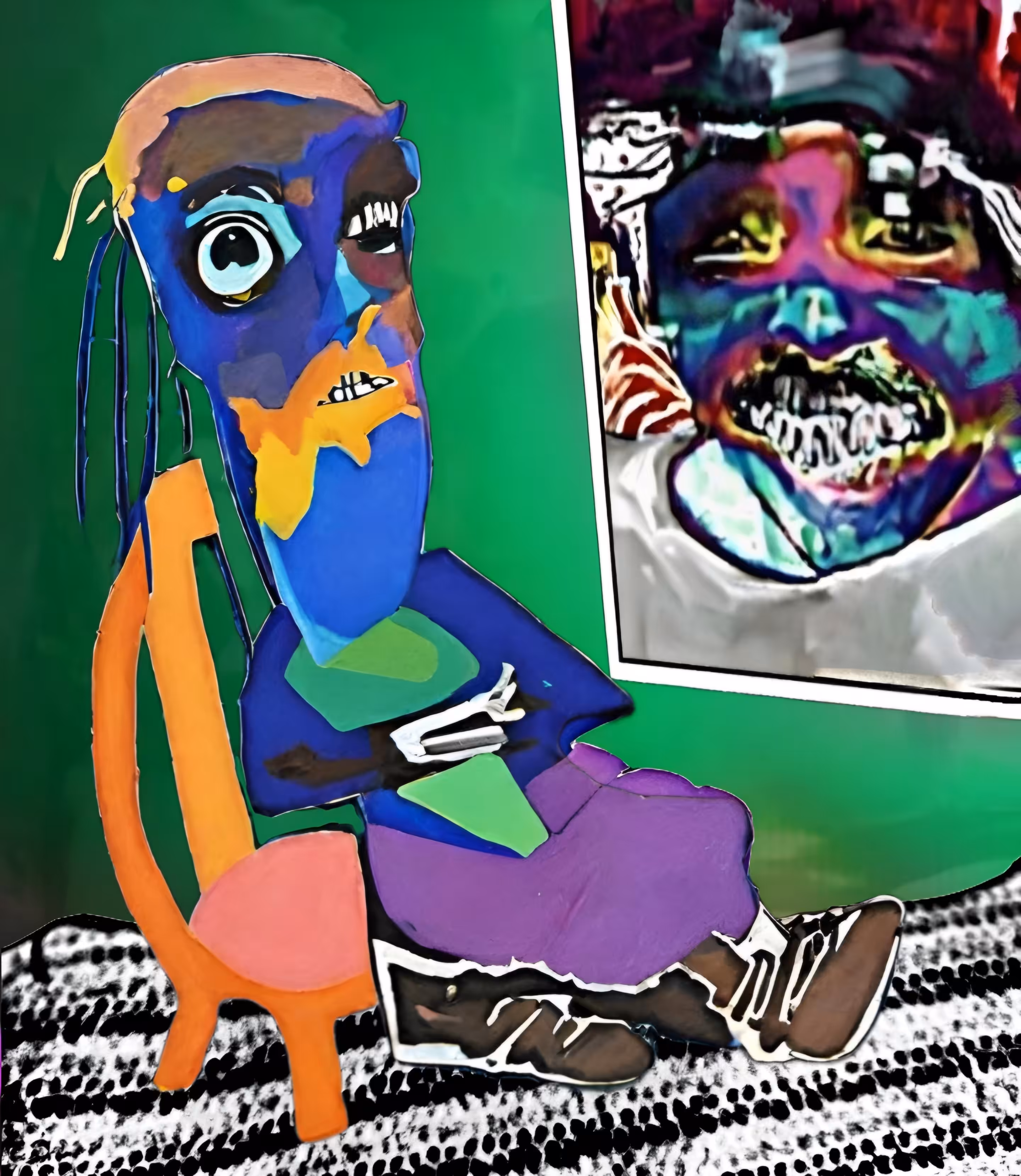 Alex Admires His Portrait