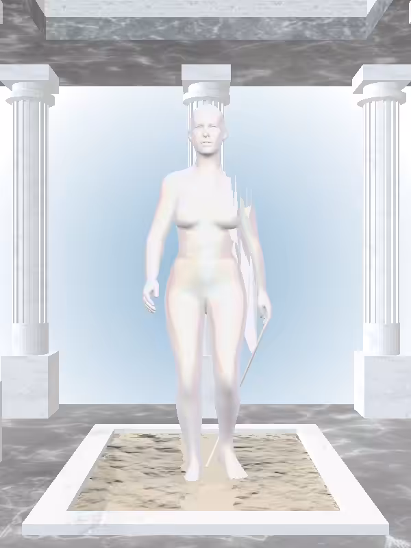 HeavenComputer: The Receding Dusky Pale Pink Woman #5817
