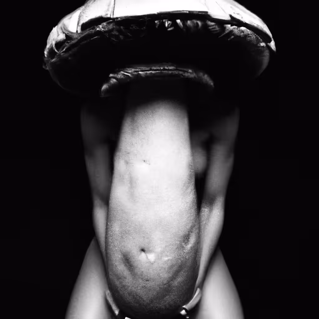 Woman & huge Mushroom 