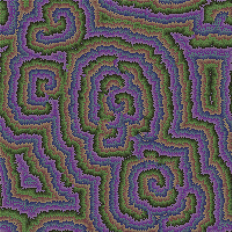 Reaction Diffusion Cellular Automata #30