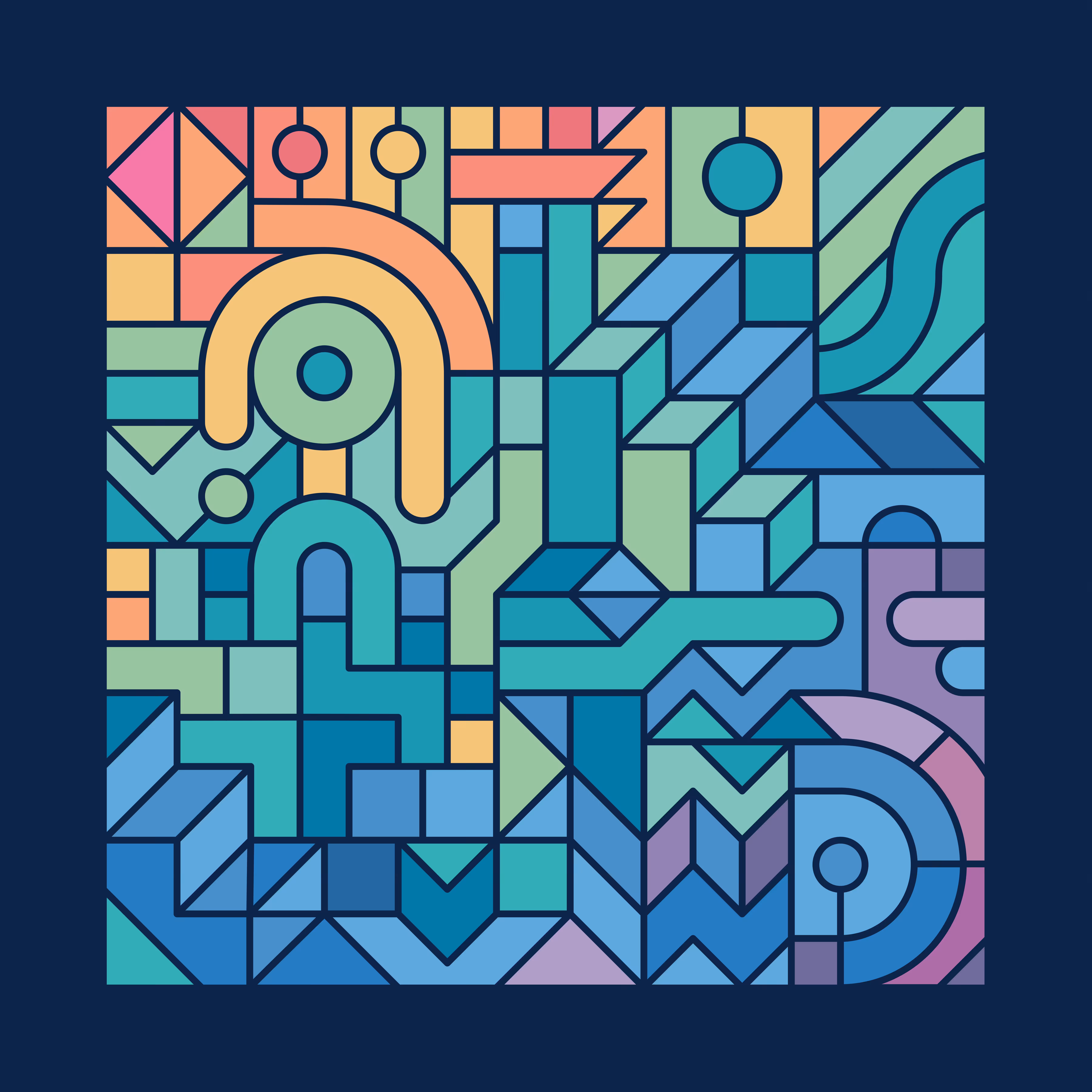 Colourful Chaos - Square iii.