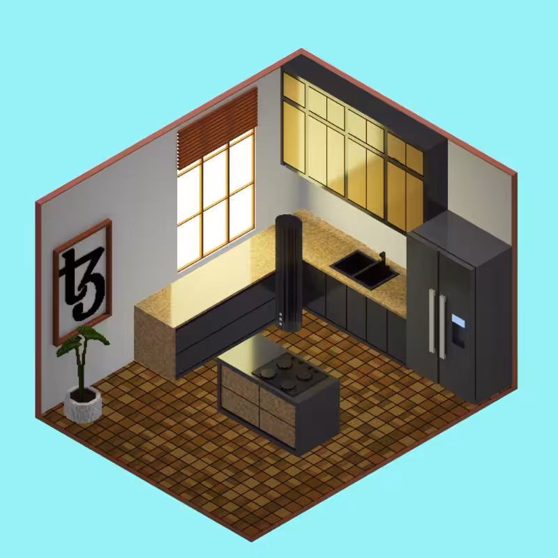 Isometric kitchen #14
