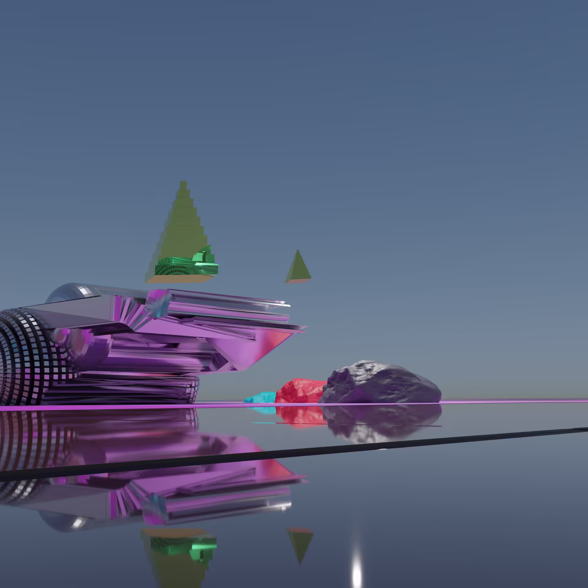 Floating Pyramids in a Pure Scape (dream) 