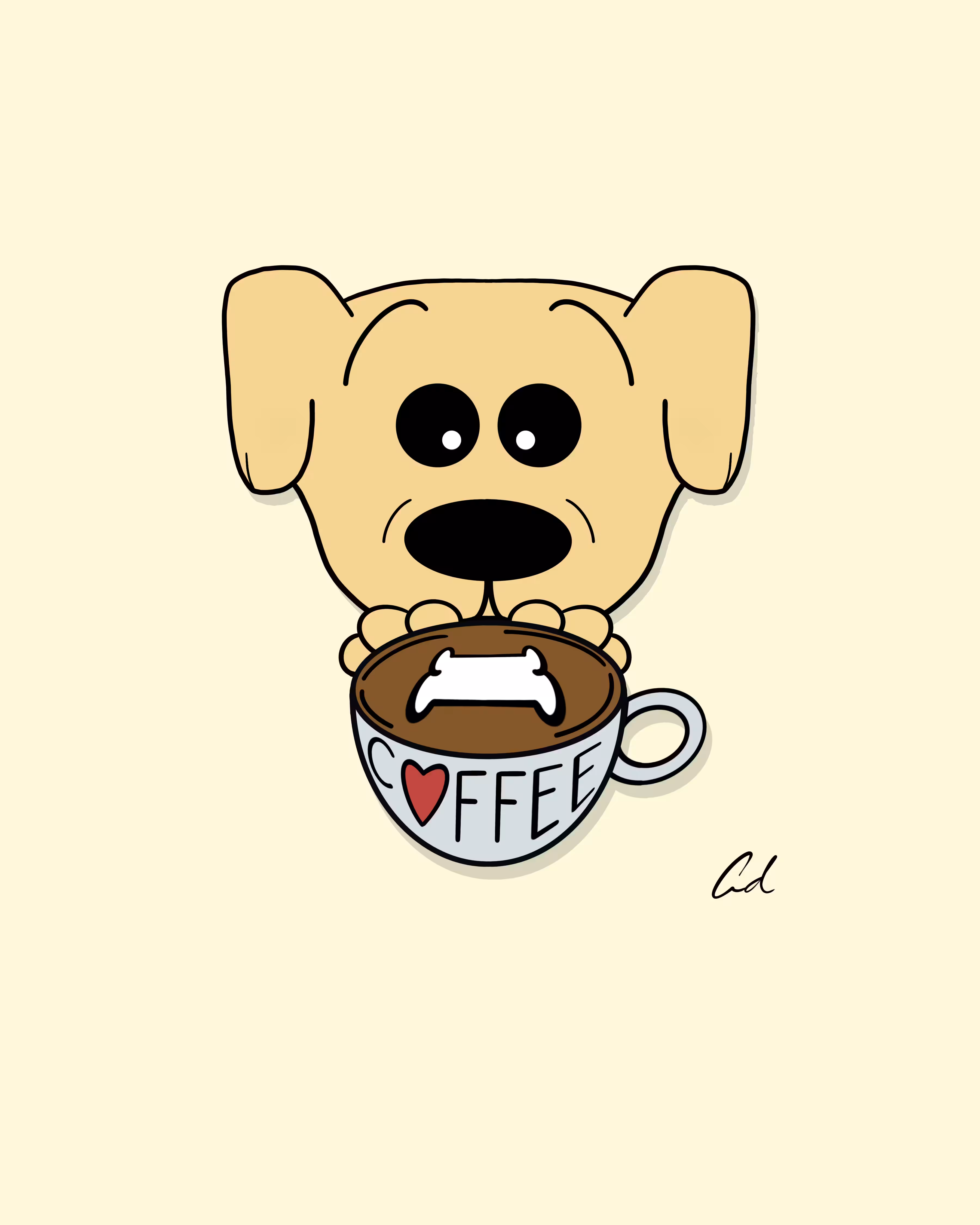 Coffee cup pup #1