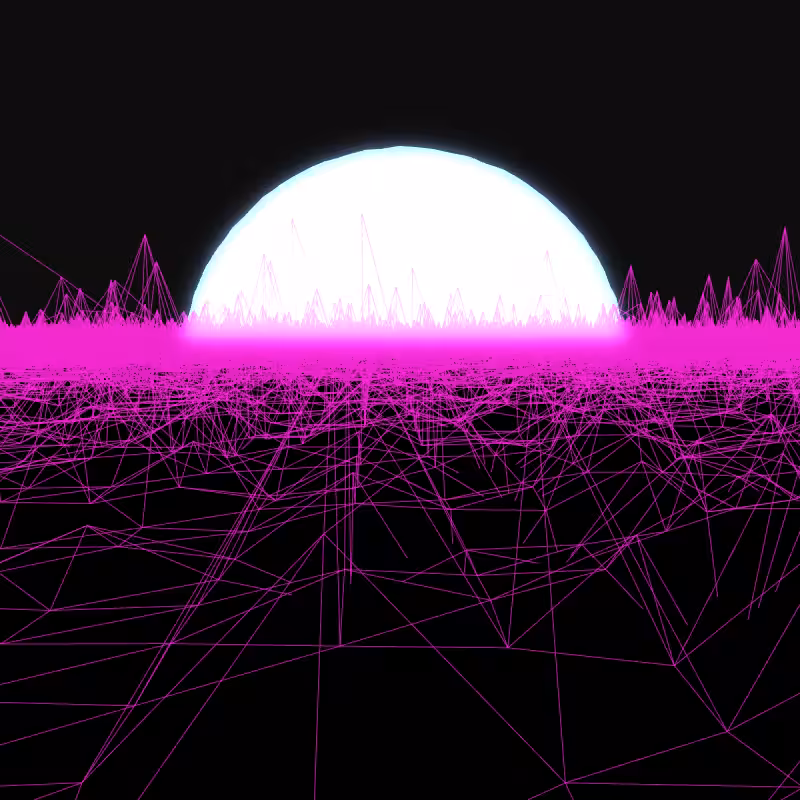 Generative Retrowave Field #64