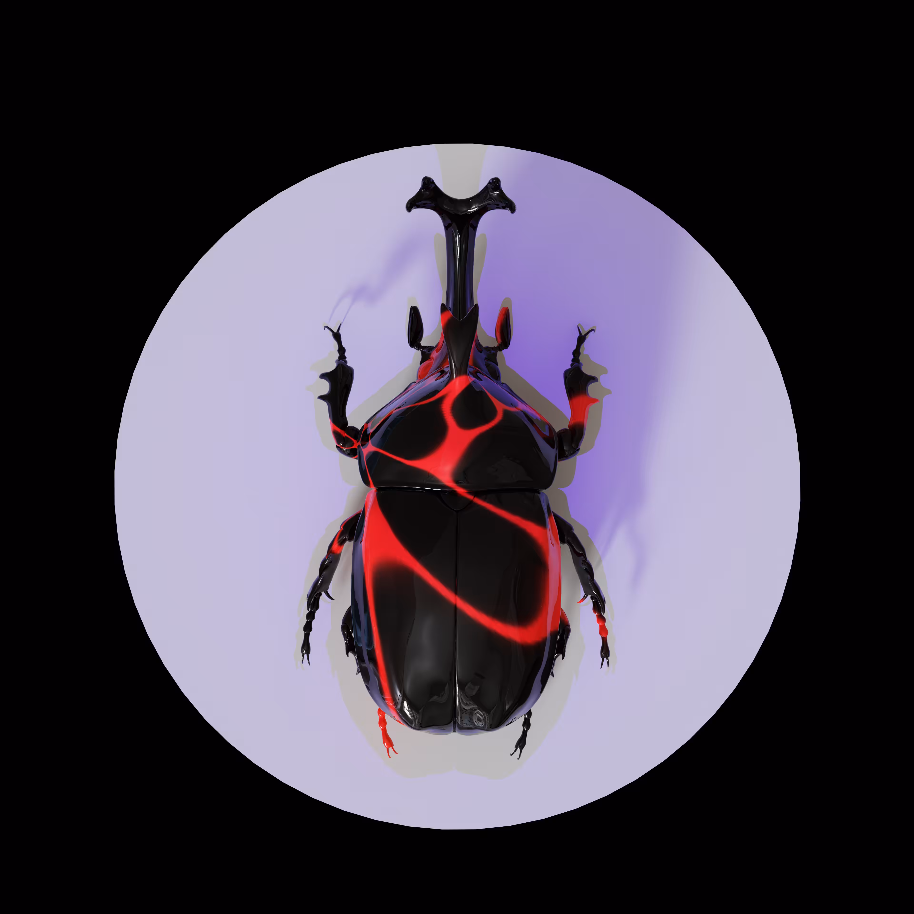AI BEETLE_XYLOTRUPES SOCRATES HONEYCOMB ARTIFICIALIS INTELLIGENTIA_v9_red