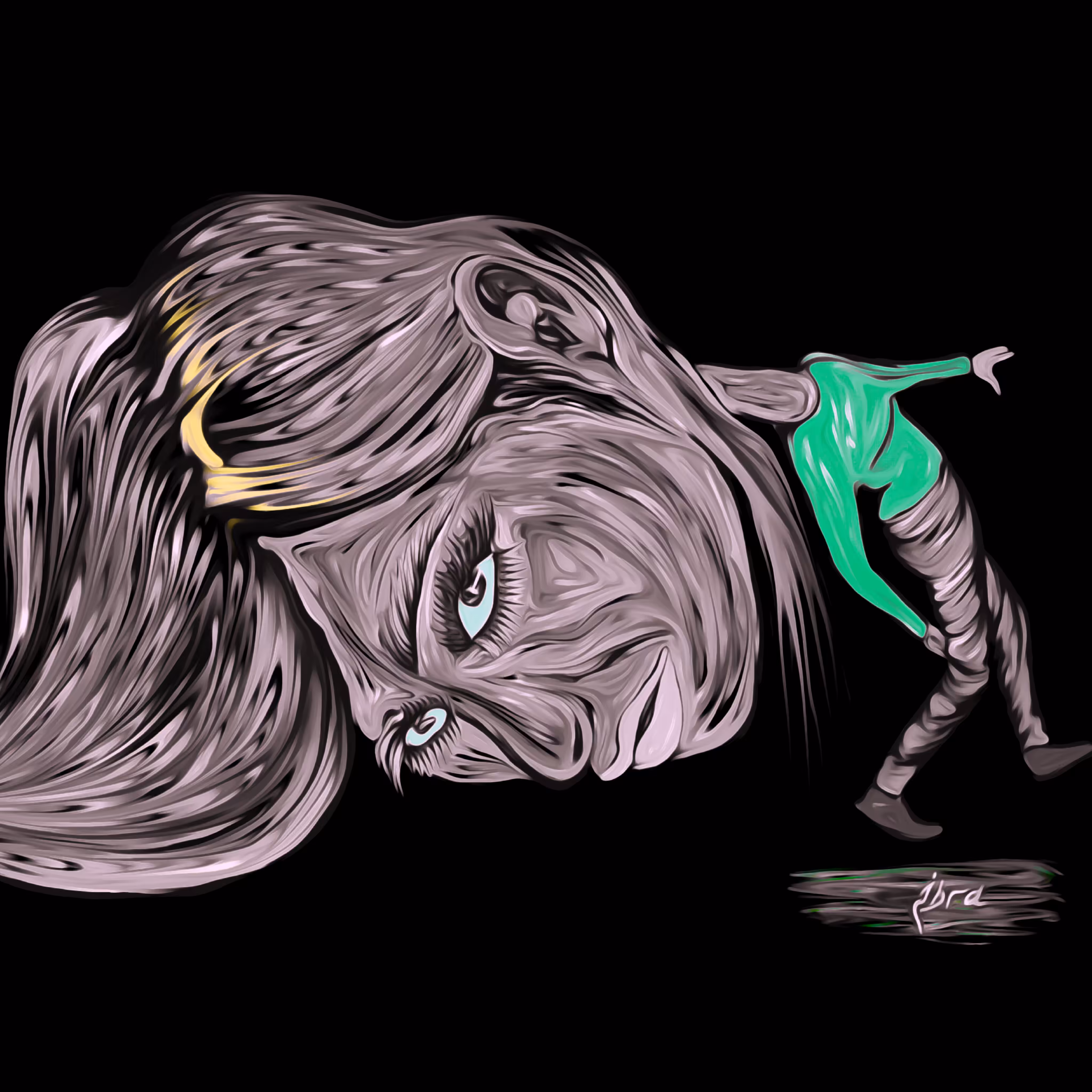 Her body was no longer strong enough to carry her head and its contents.
