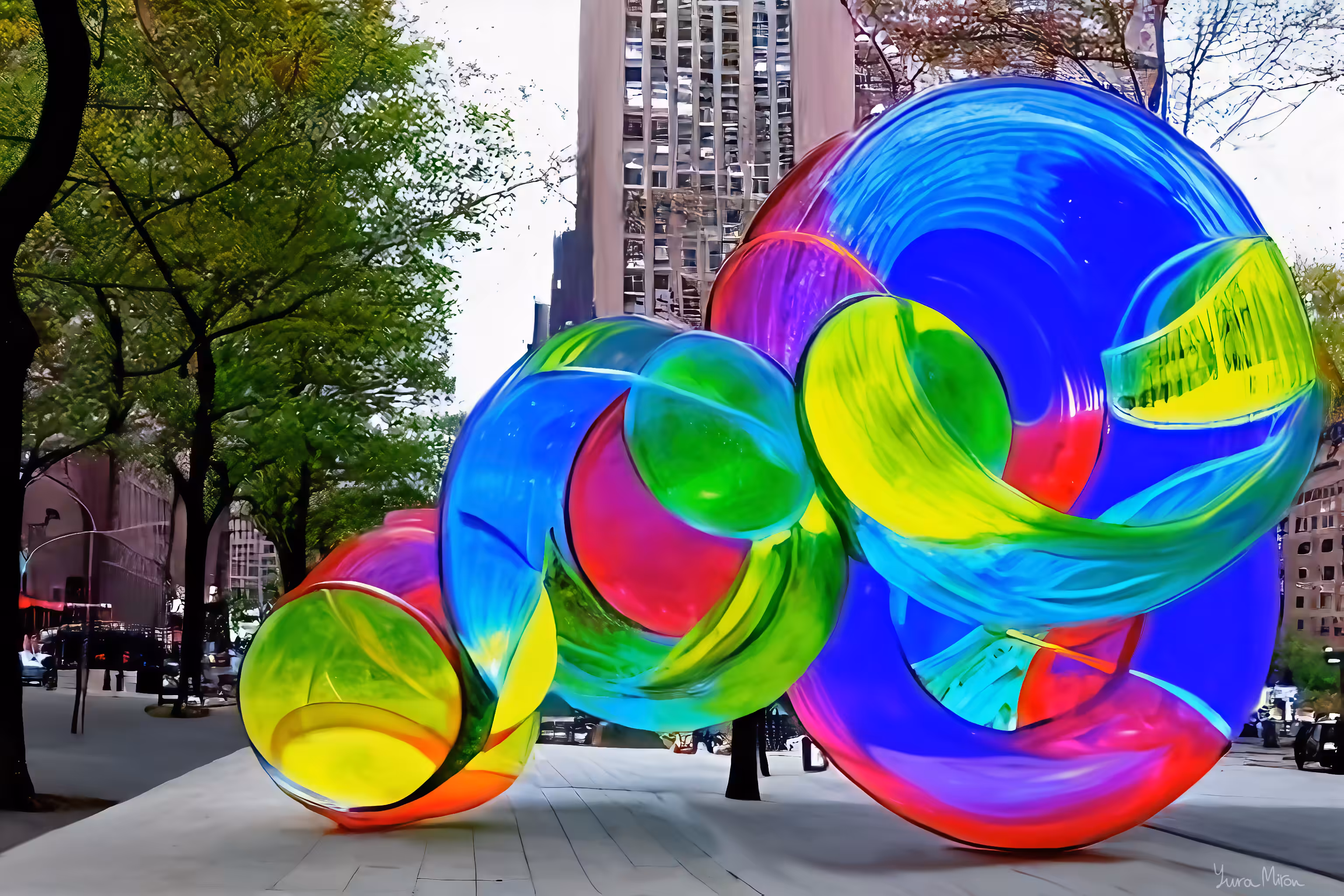 Cycling in NYC/// Glass blown installation #12