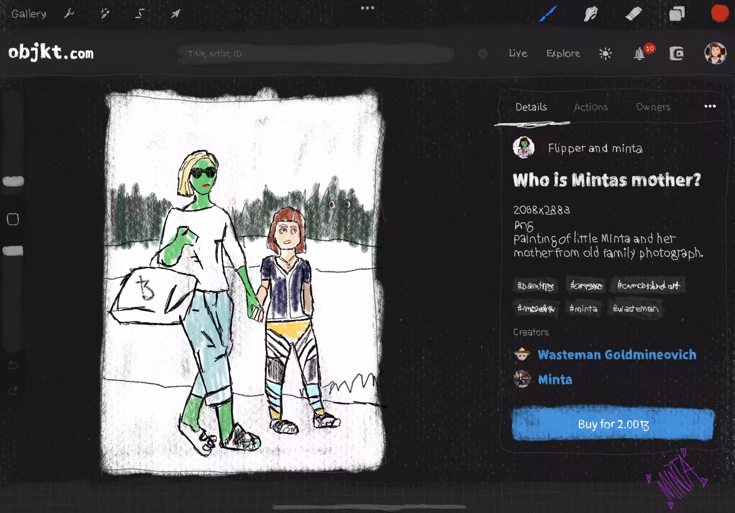Who is Mintas mother?