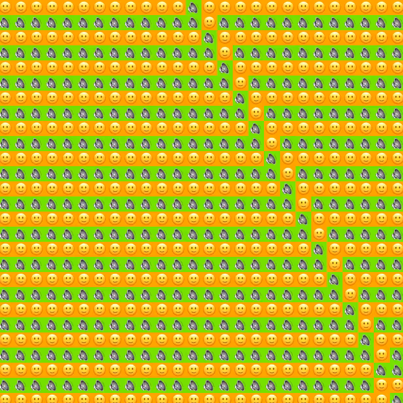 Elementary Cellular Emoji Automata #312