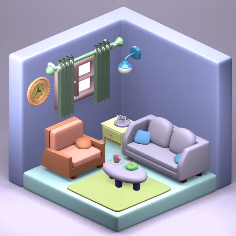 3D Fantasy Living room #20