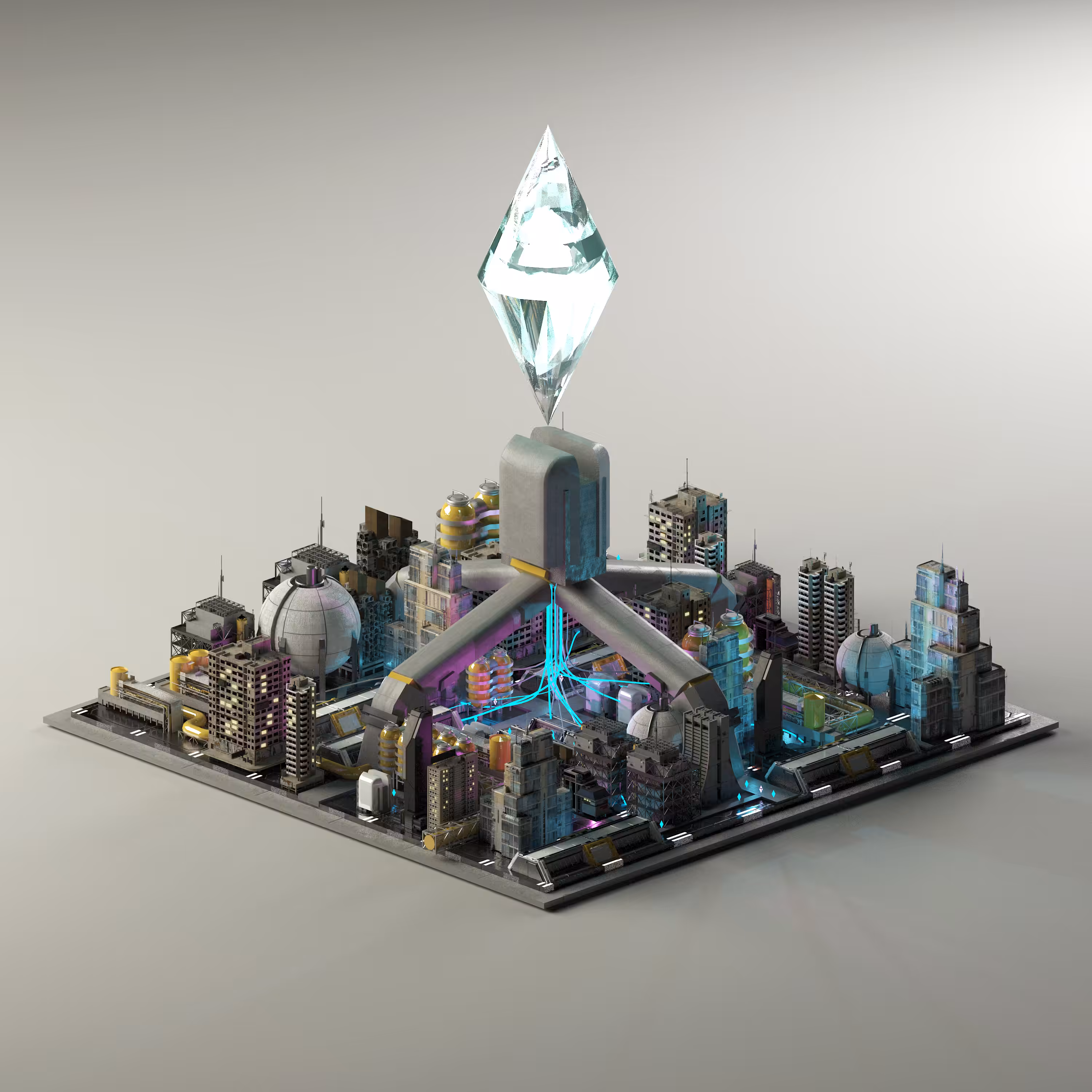 Cyberpunk Power plant