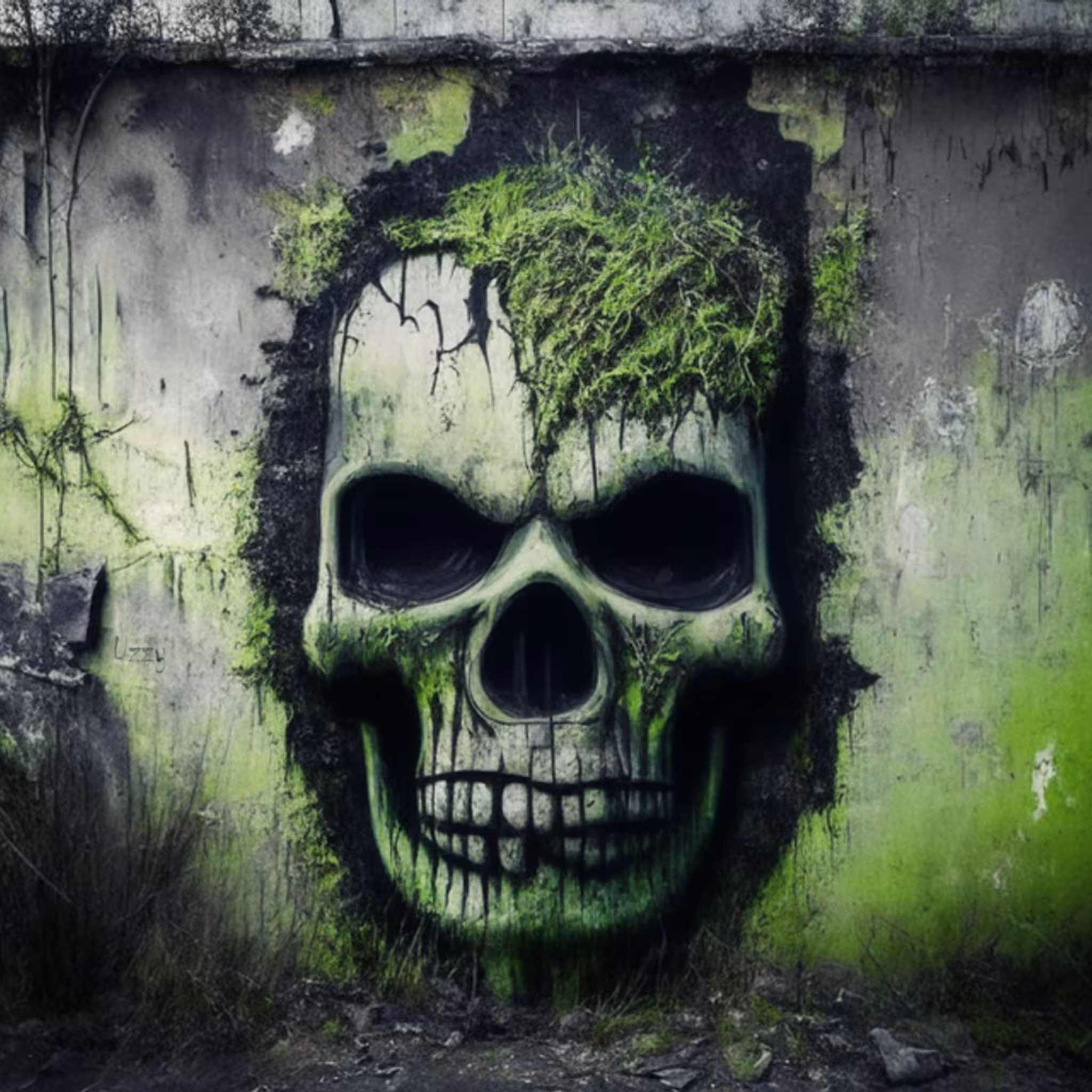 Skull graffiti #8