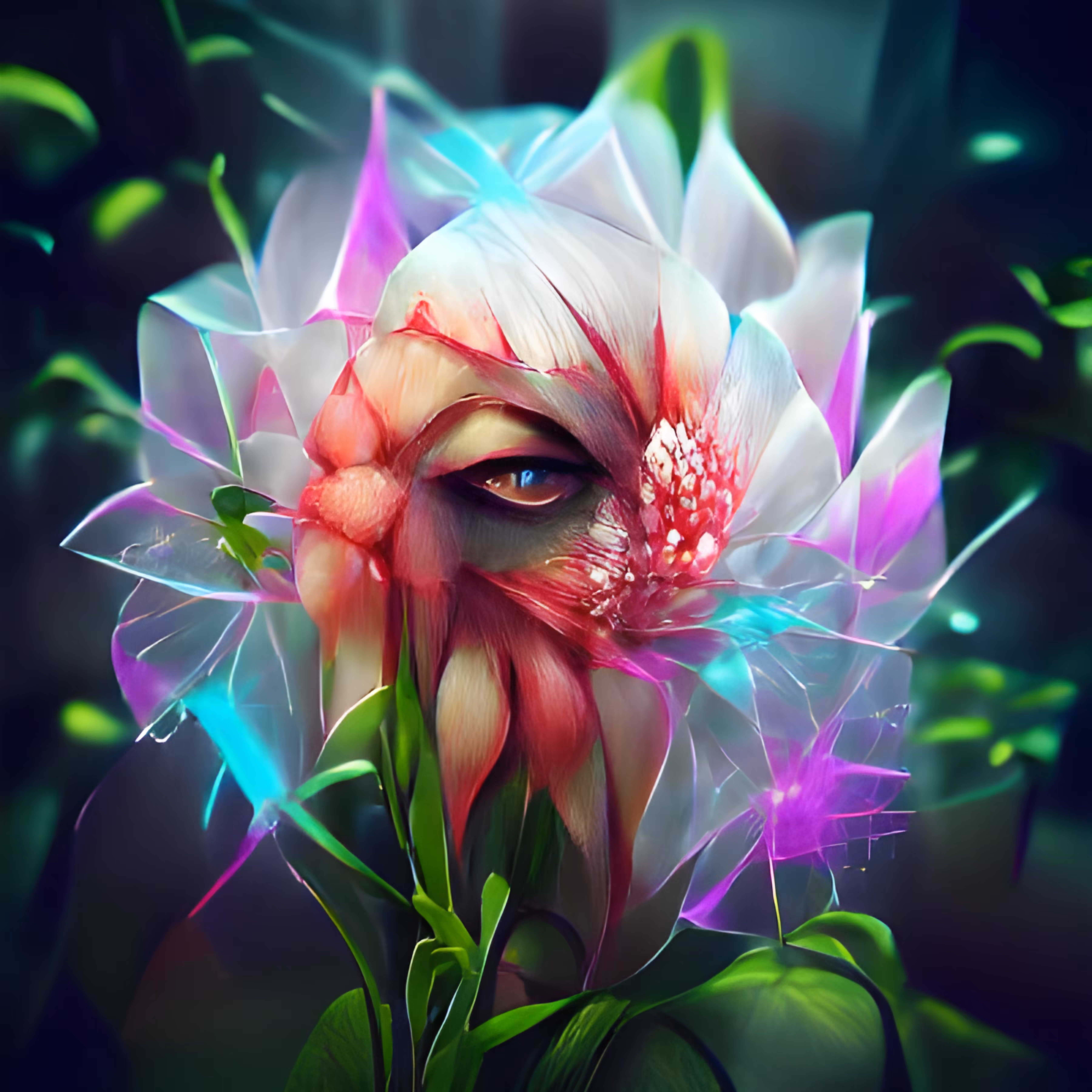 Cyber florals #003 - Dahlia