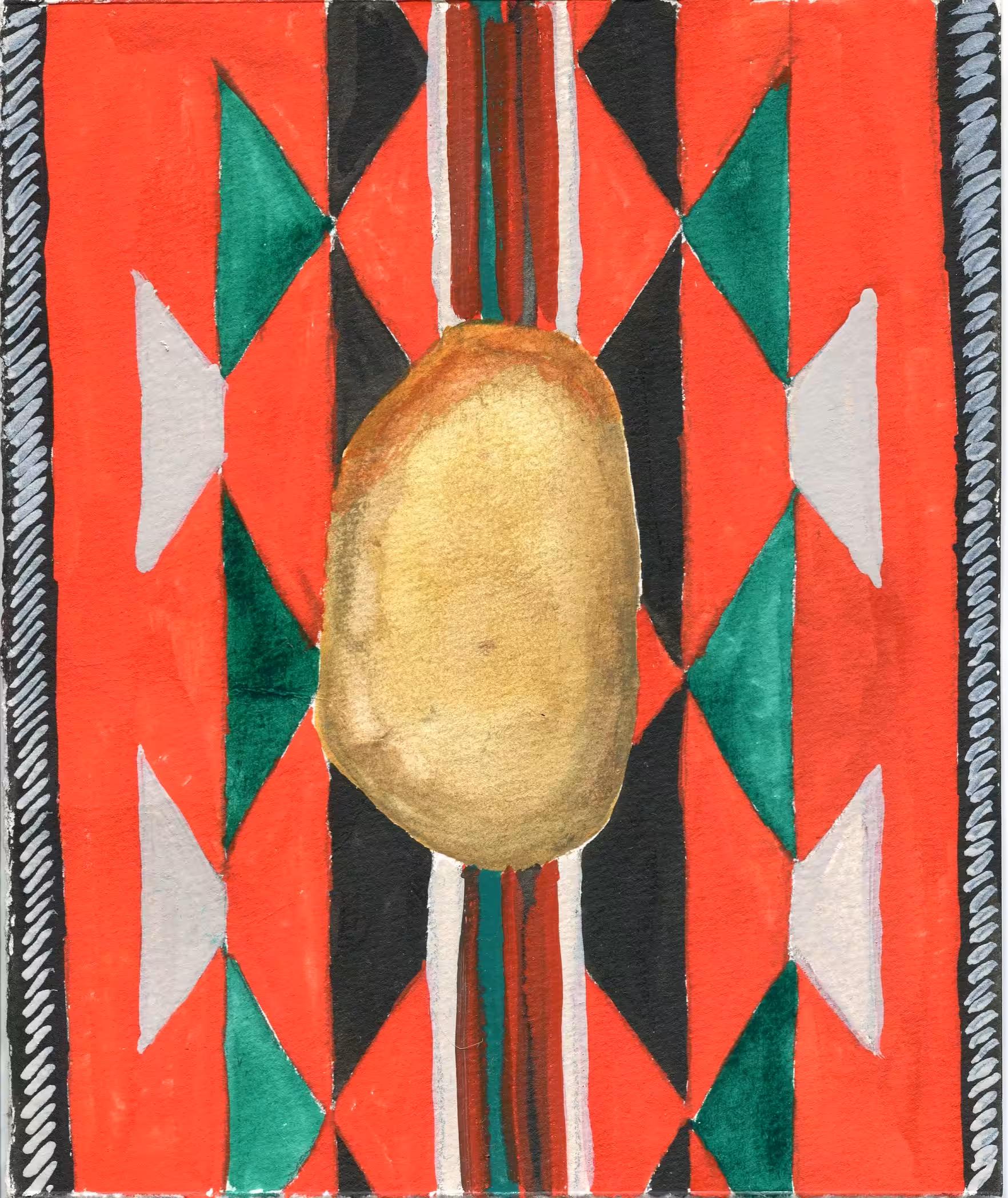 Faiza pop art : Potato with pattern background 2