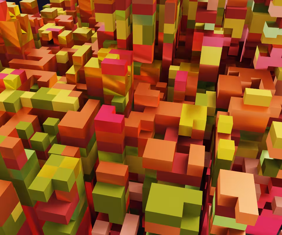 3D colorful blocks 12