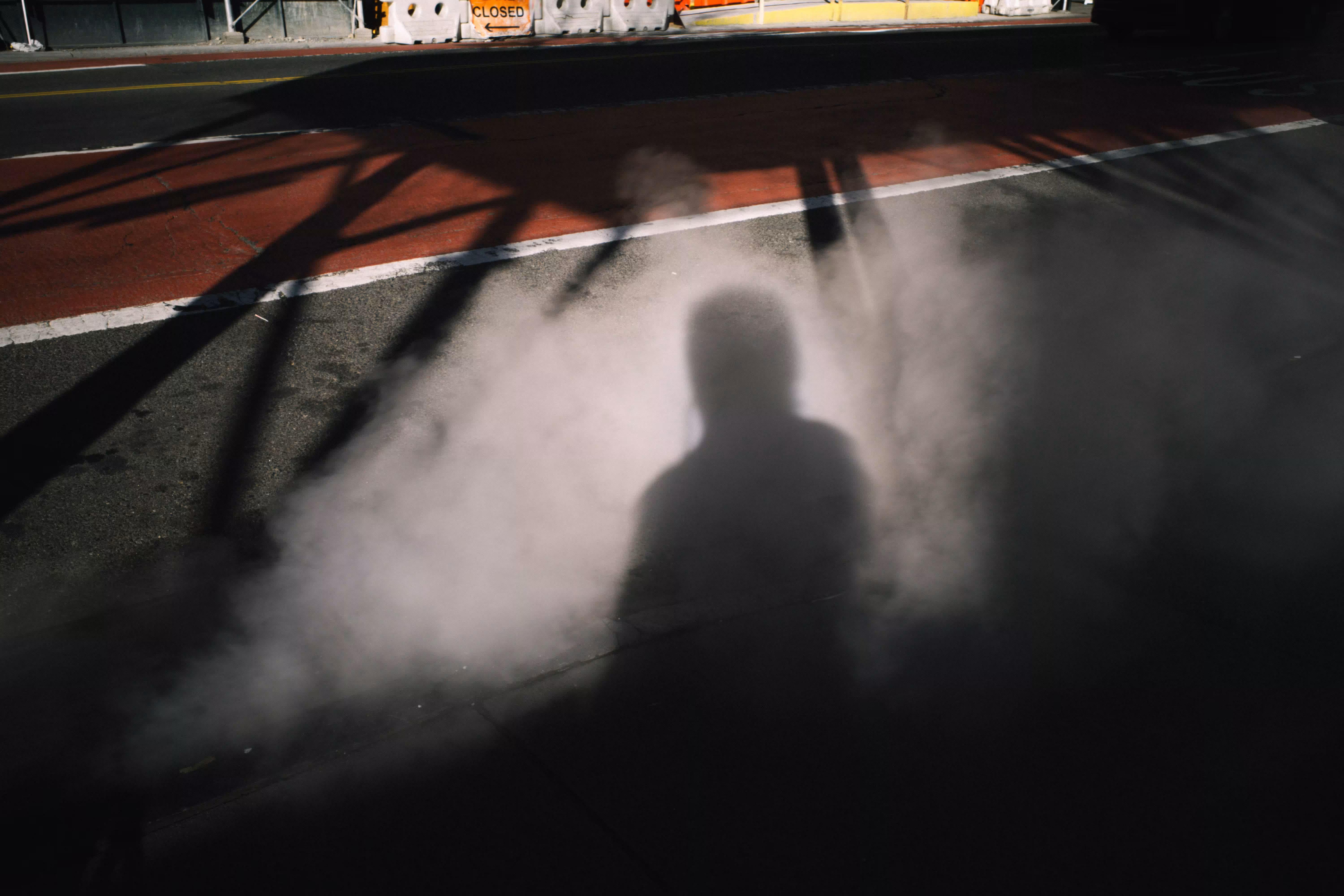 Stolen Time: Shadow self portrait 