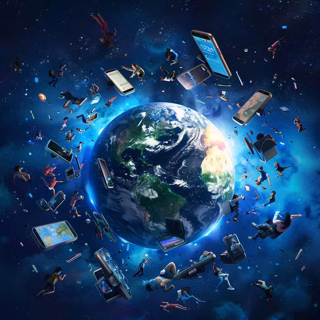 the earth could no longer stand social media addicts