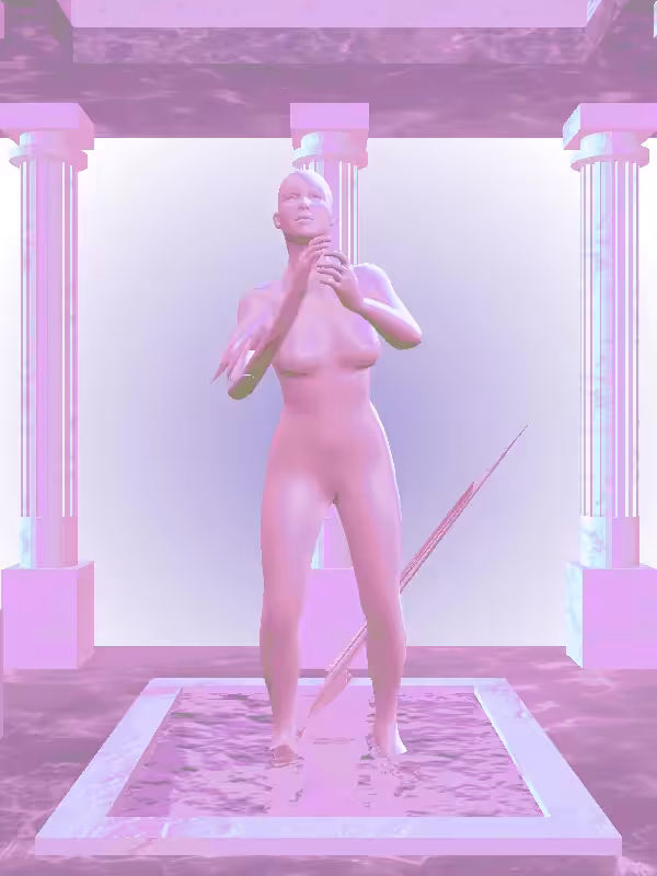 HeavenComputer: The Cheering Matte Green Woman #4968