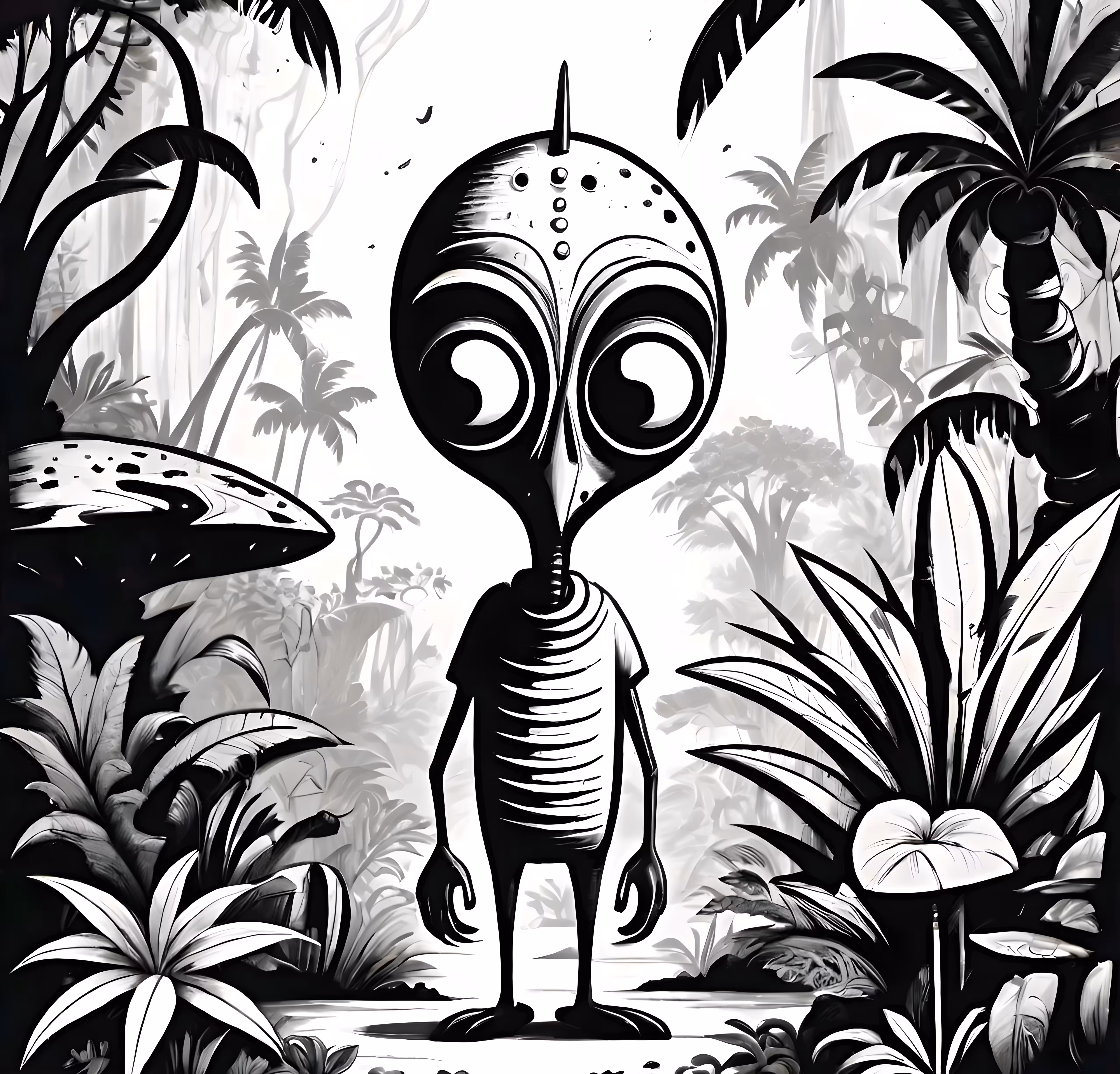 Alien Adventure in Inktober 2024: Alien Adventure - Day 4 - Exotic