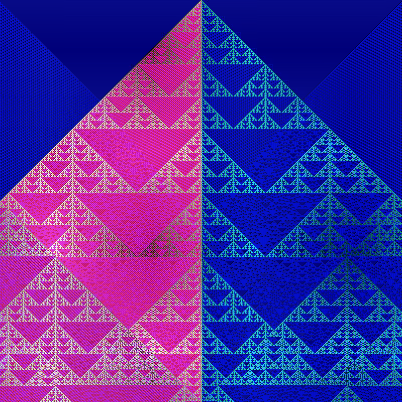 RGB Elementary Cellular Automaton #461