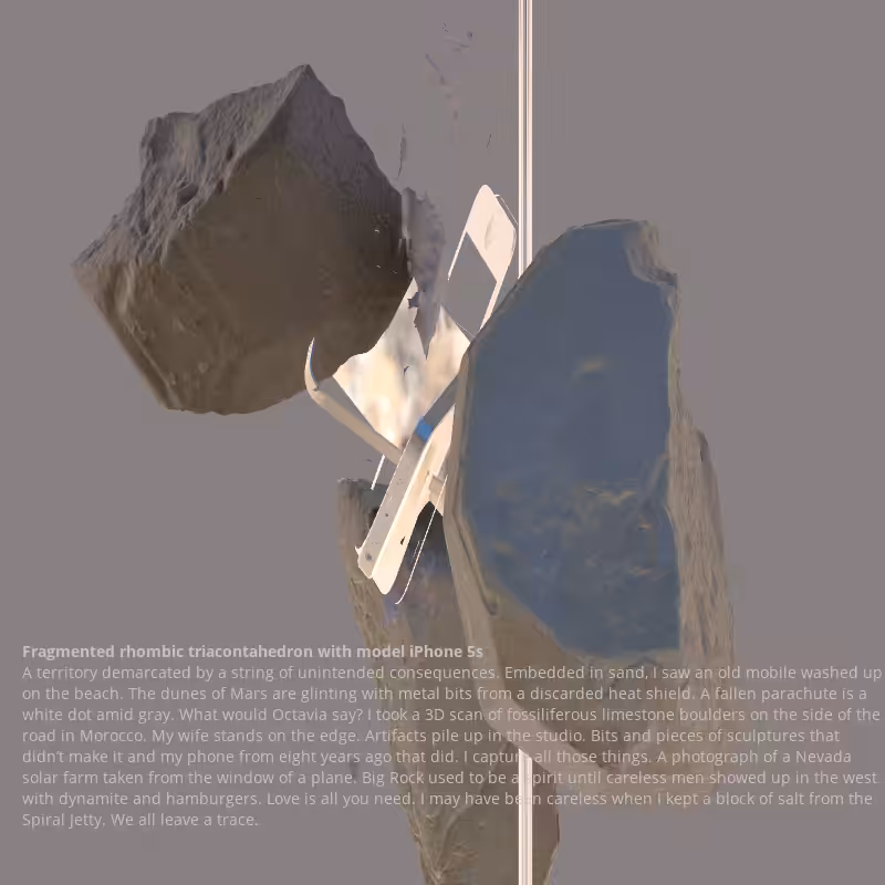 Fragmented triacontahedron with iPhone 5s #23