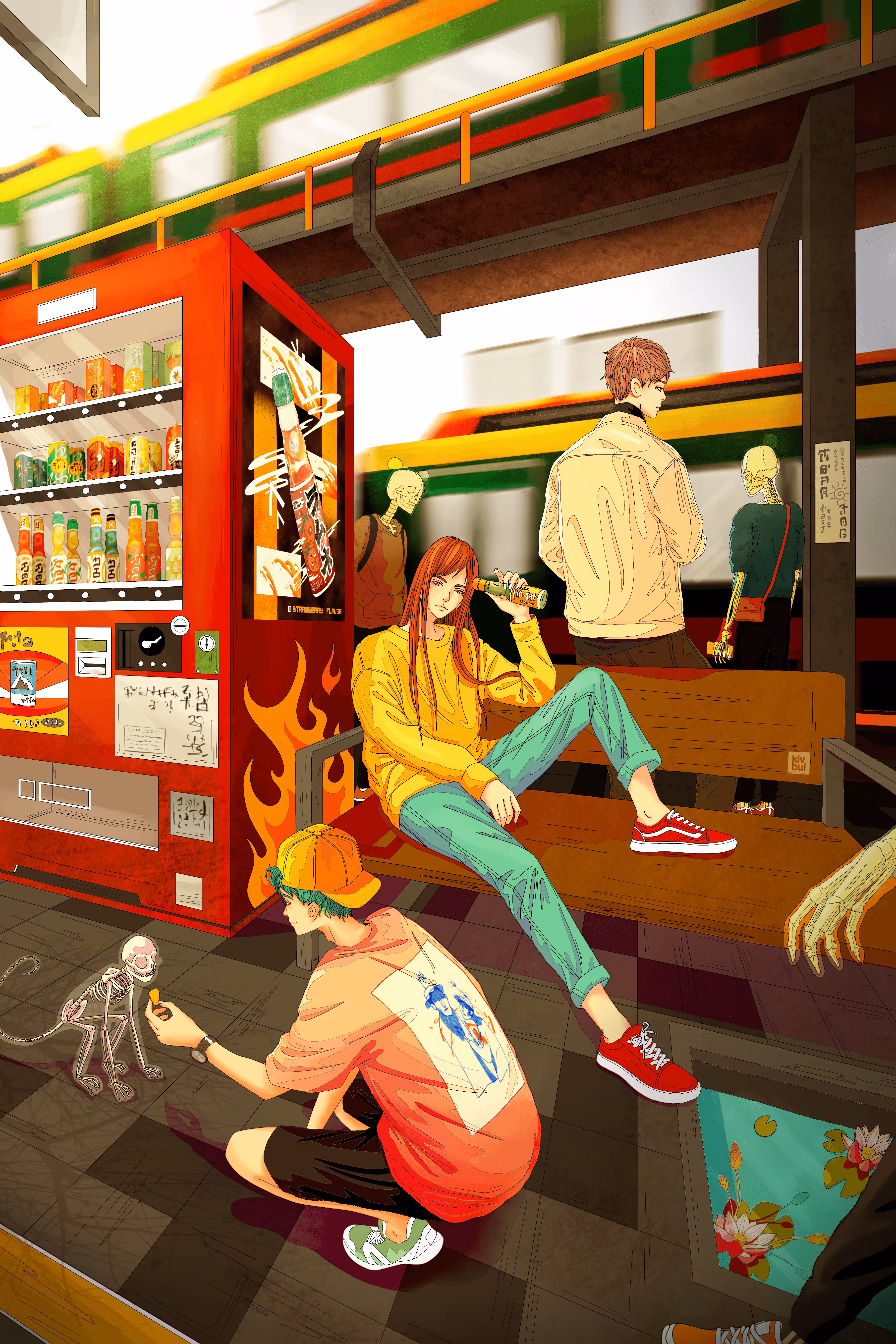 Monkey At The Train Station 