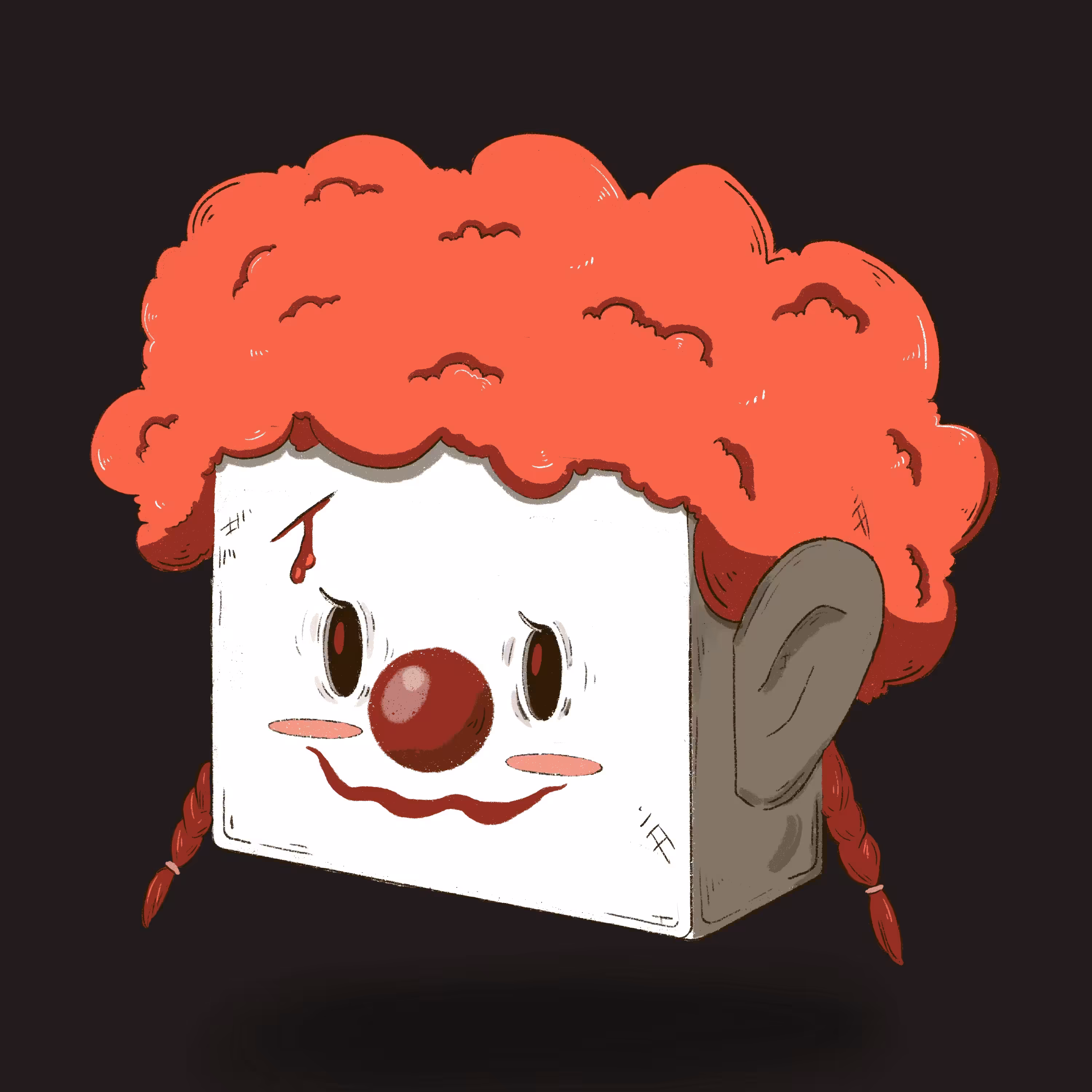 scary clown girl 074