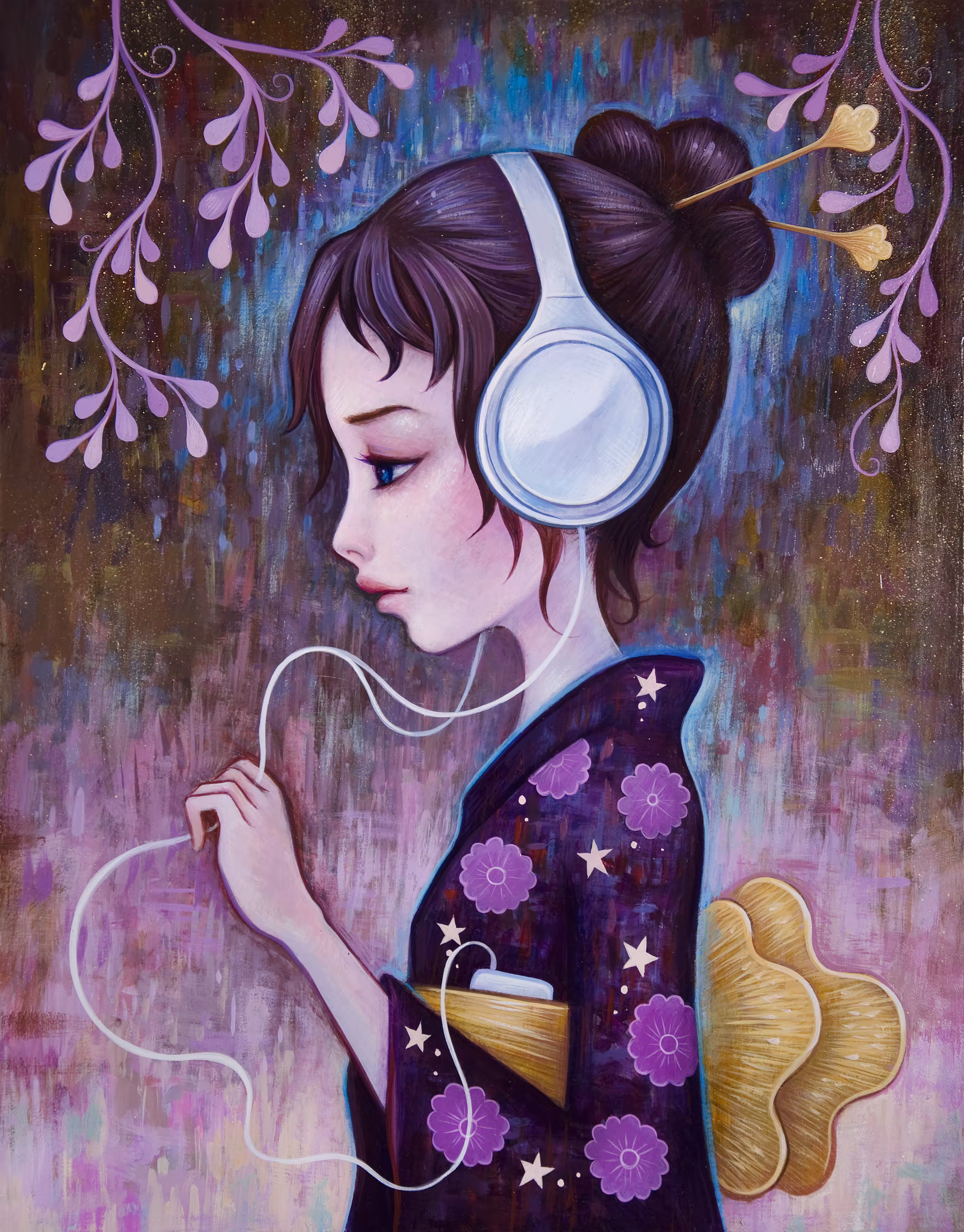 I wear my headphones at night