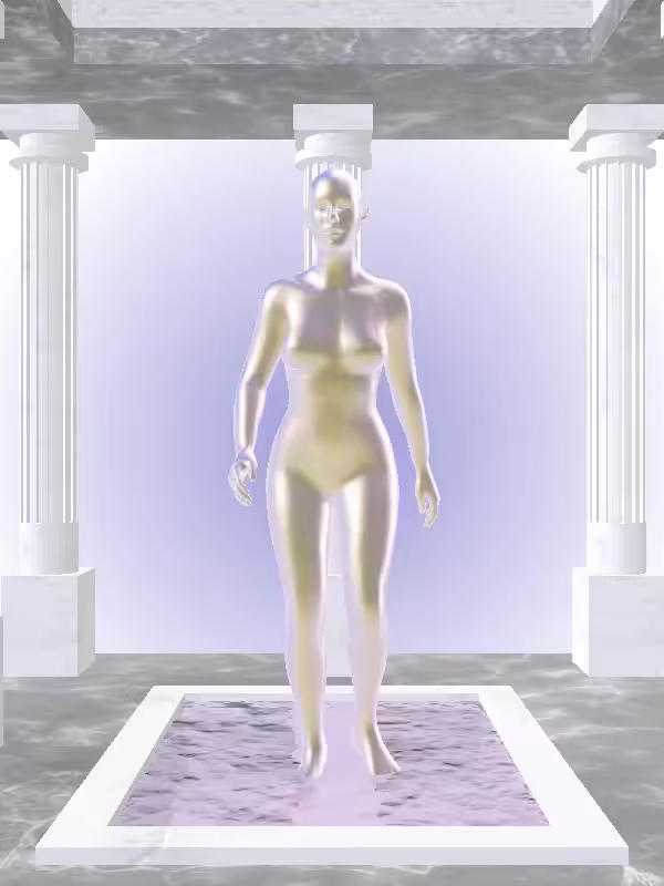 HeavenComputer: The Receding Shimmery Violet Garden Woman #6191