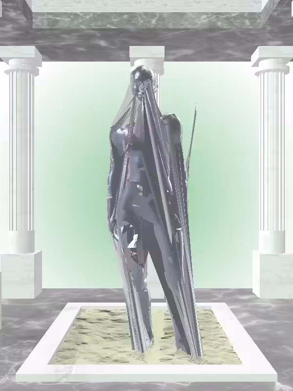 HeavenComputer: The Excited Navy Shimmer Woman #3112