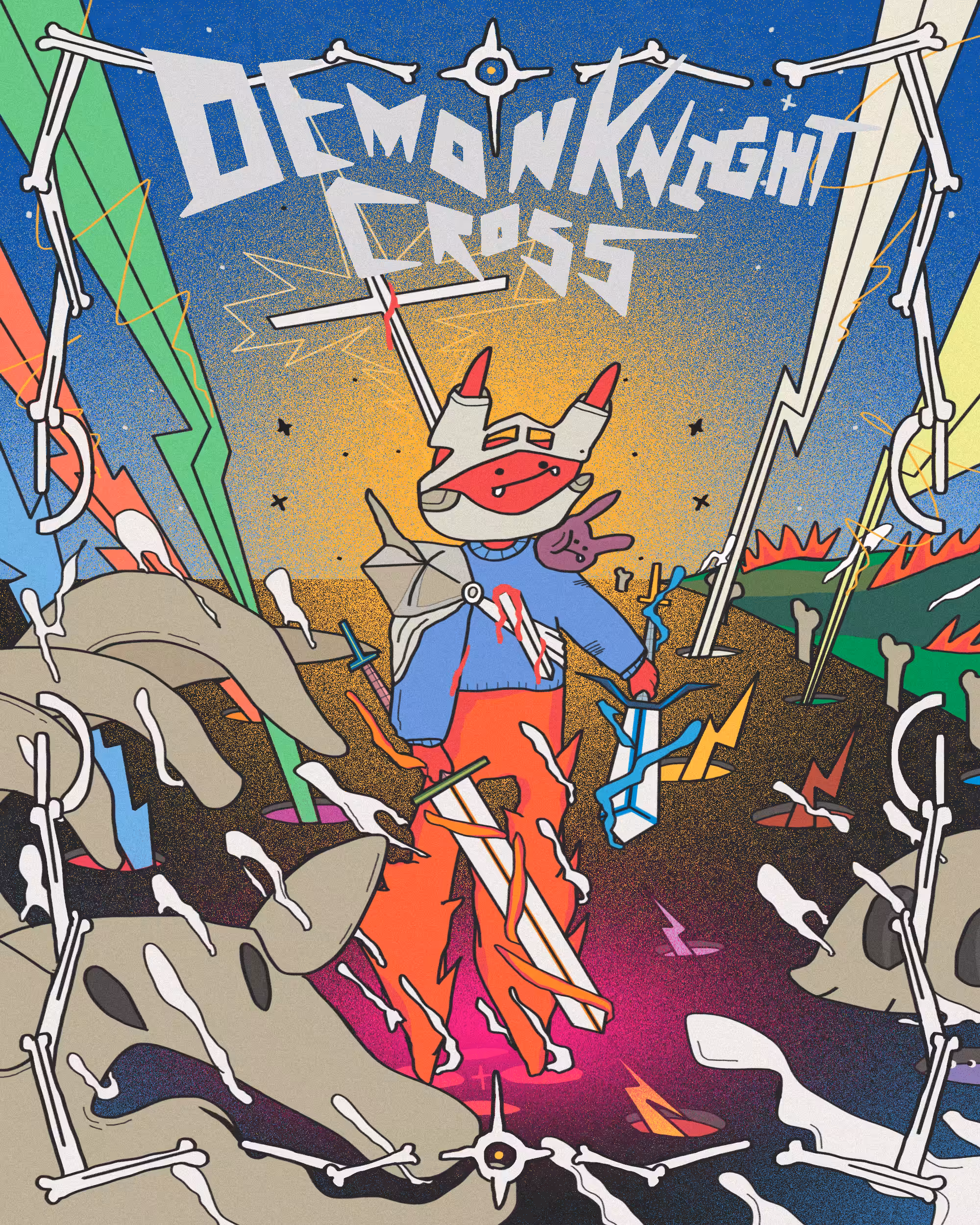 DEMON, KNIGHT, CROSS