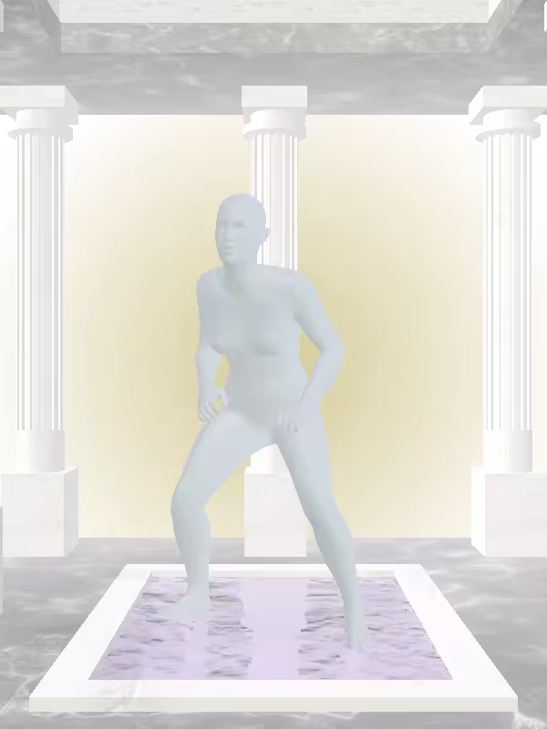 HeavenComputer: The Kicking Matte Pale Green Woman #2942