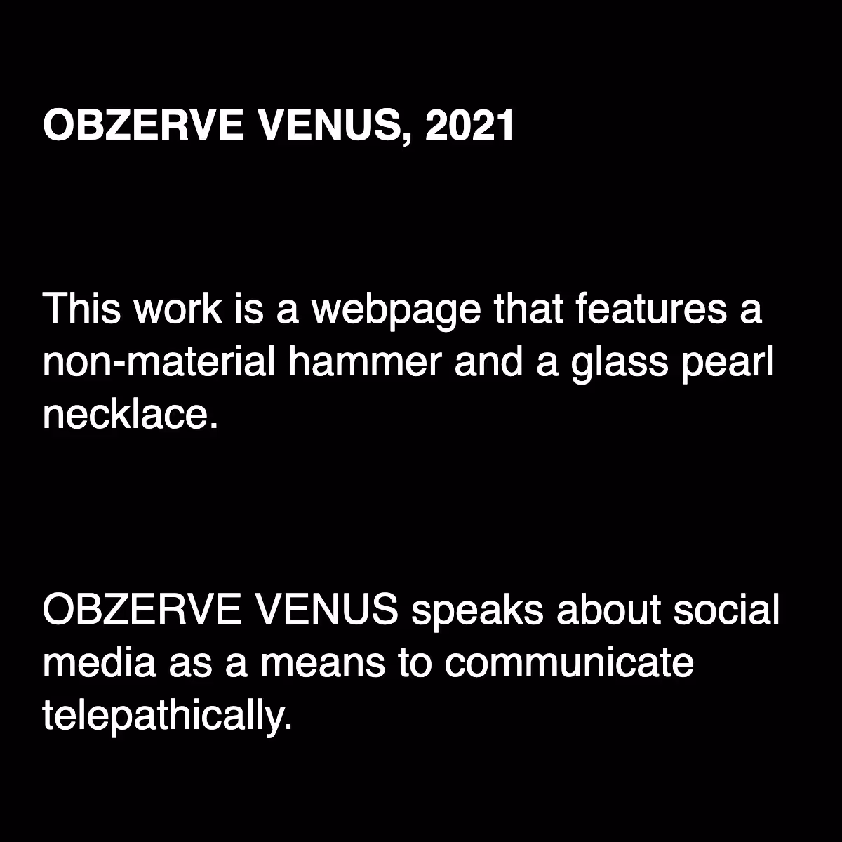 OBZERVE VENUS