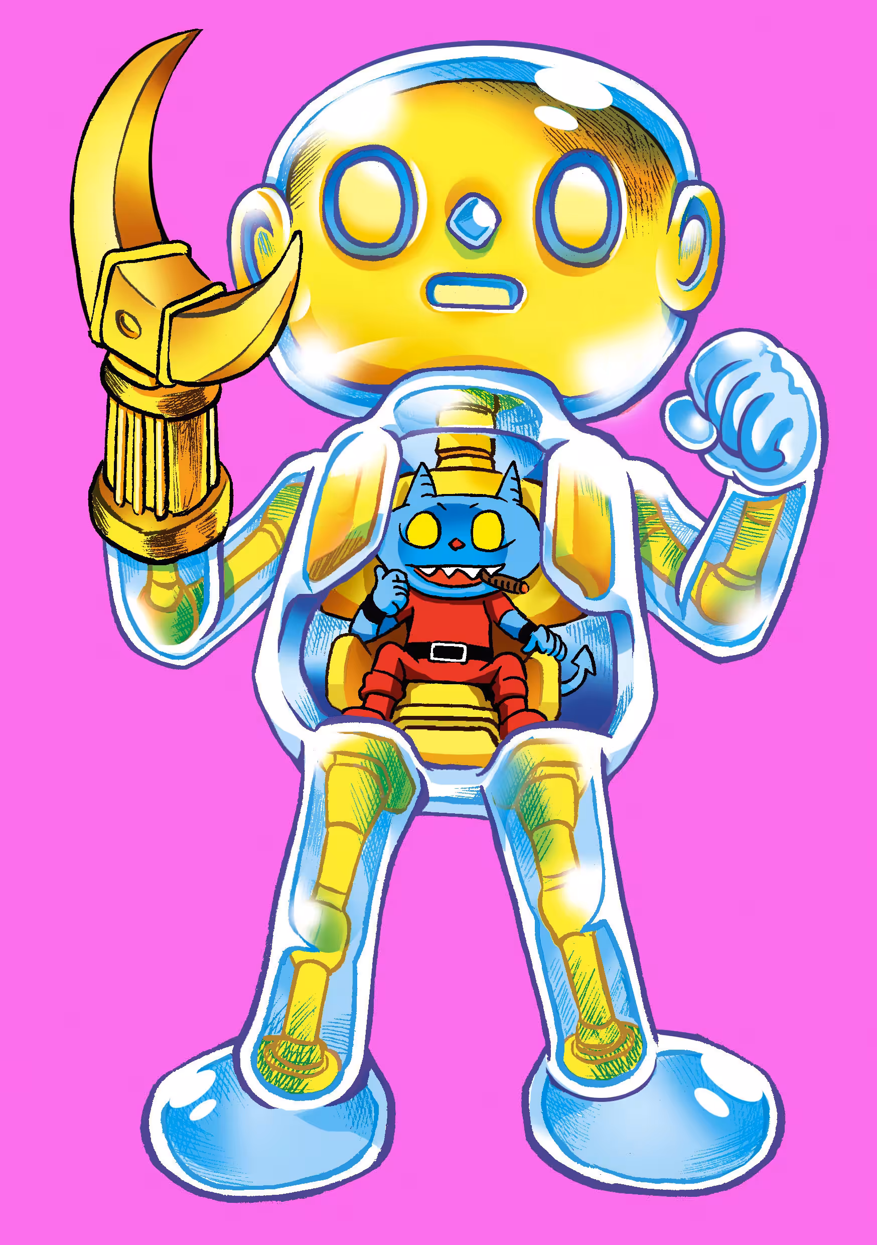 Robo Tribe #INKTOBER2021 - Day 1 "Crystal"