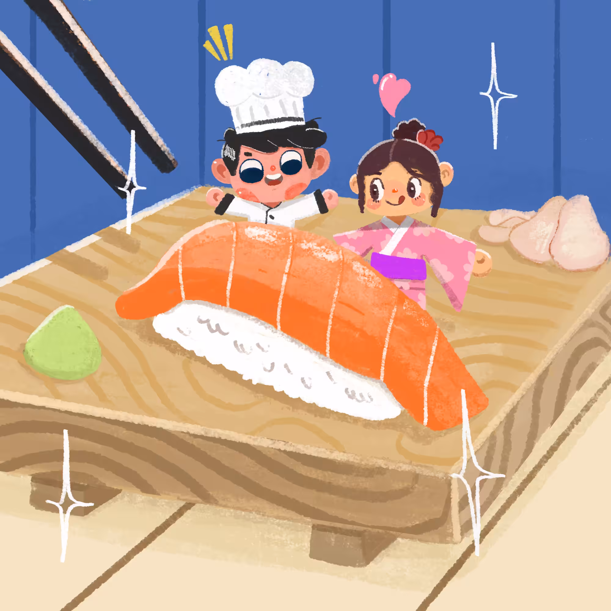 Harold and Mika : Sushi Time