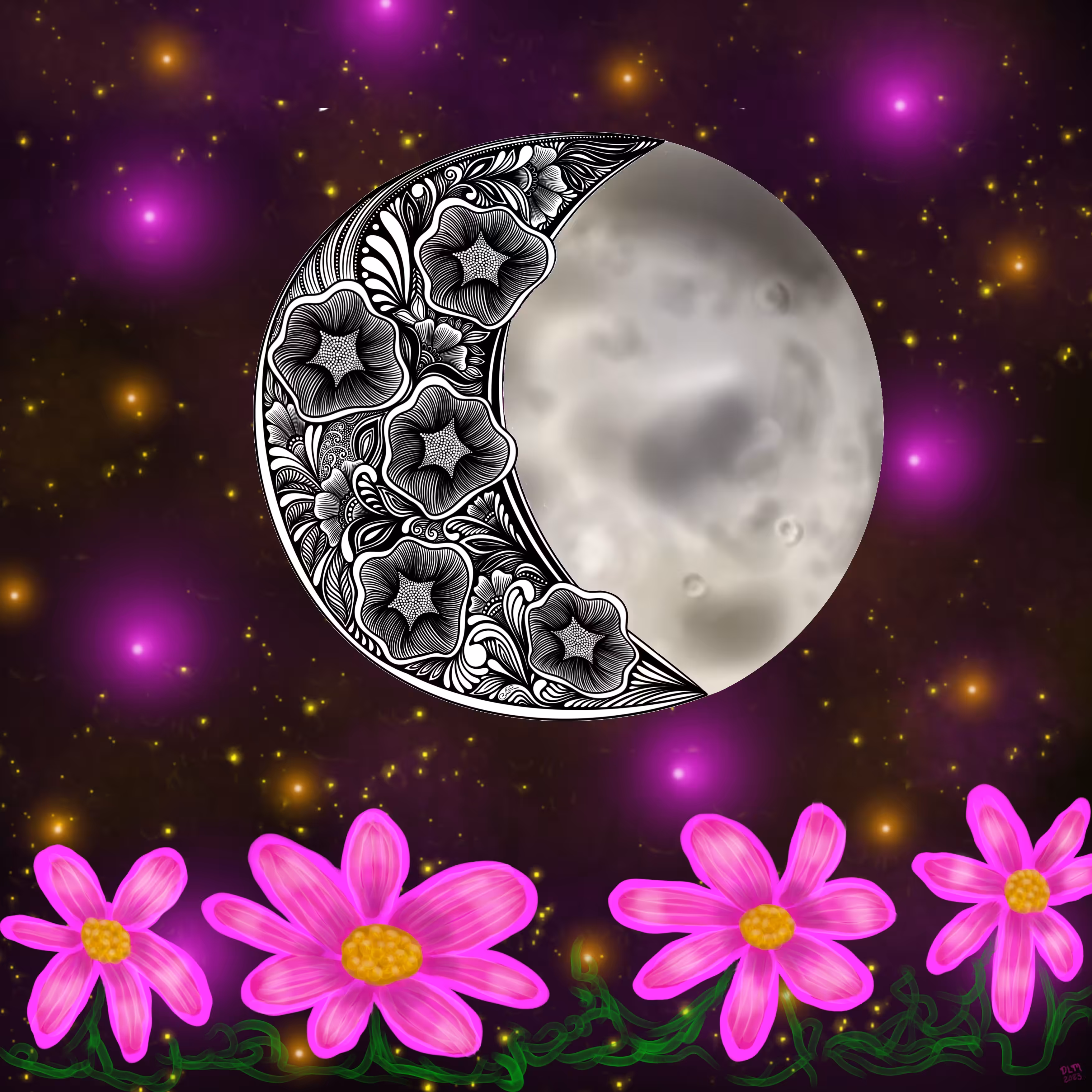Bright Luna light shines 